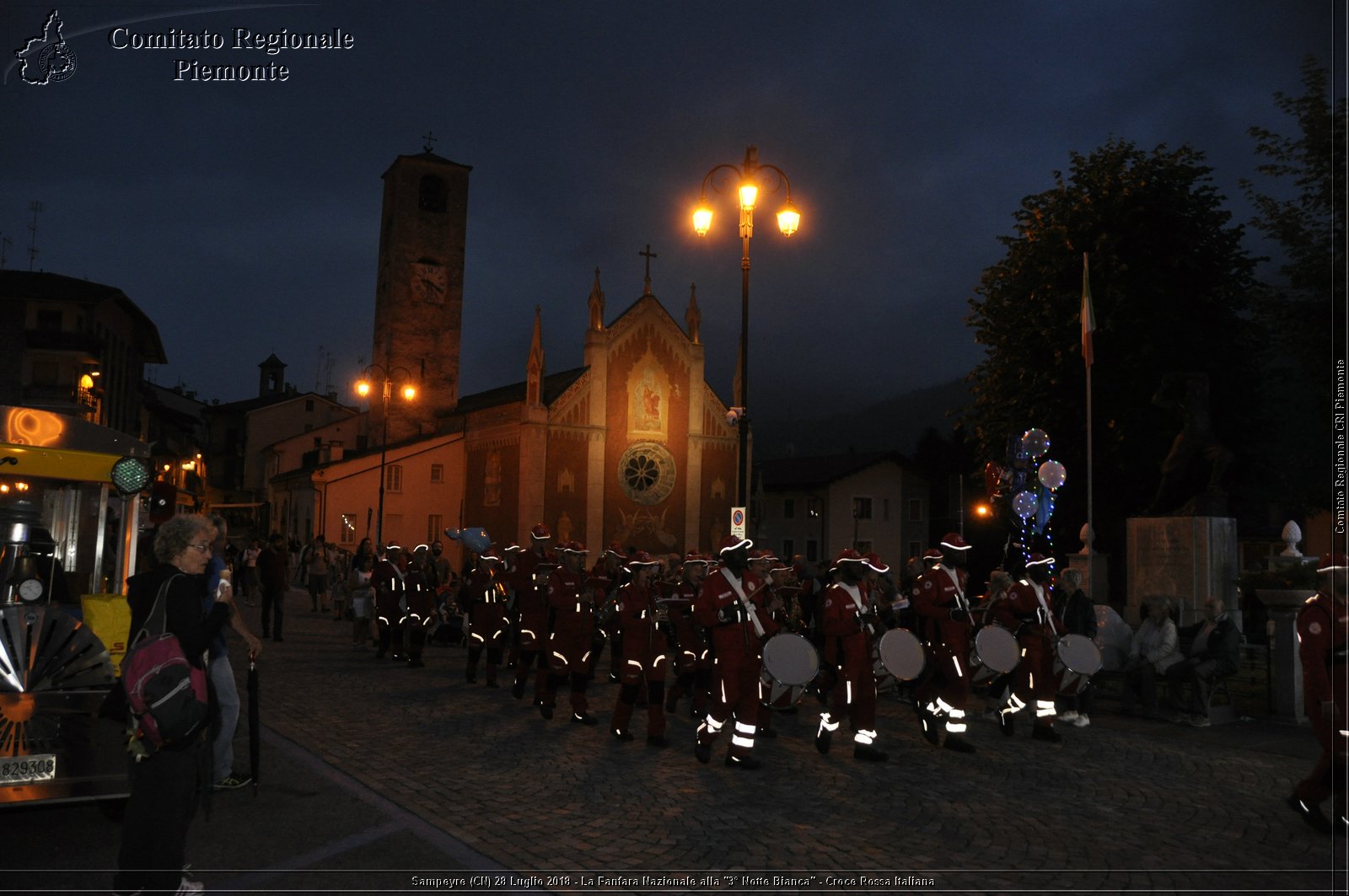 Sampeyre (CN) 28 Luglio 2018 - La Fanfara Nazionale alla "3 Notte Bianca" - Croce Rossa Italiana - Comitato Regionale del Piemonte