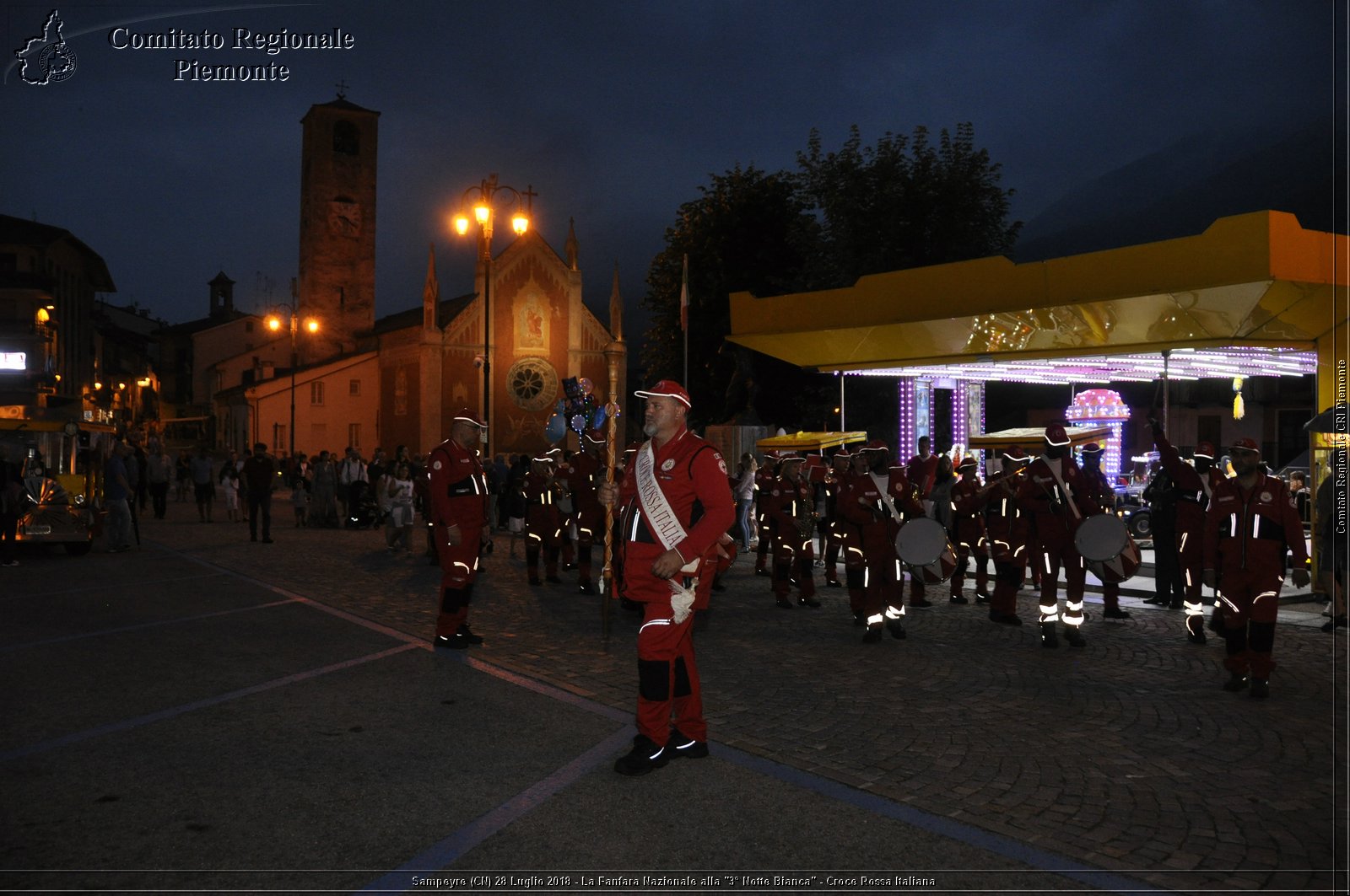 Sampeyre (CN) 28 Luglio 2018 - La Fanfara Nazionale alla "3 Notte Bianca" - Croce Rossa Italiana - Comitato Regionale del Piemonte