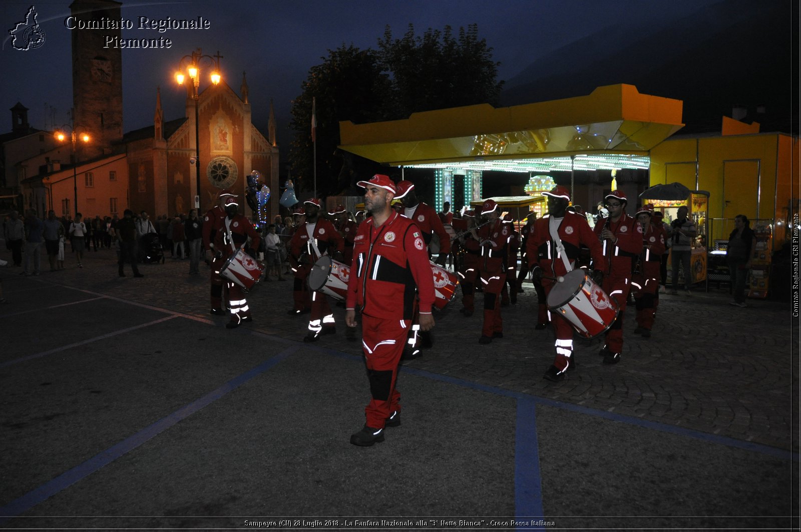 Sampeyre (CN) 28 Luglio 2018 - La Fanfara Nazionale alla "3 Notte Bianca" - Croce Rossa Italiana - Comitato Regionale del Piemonte