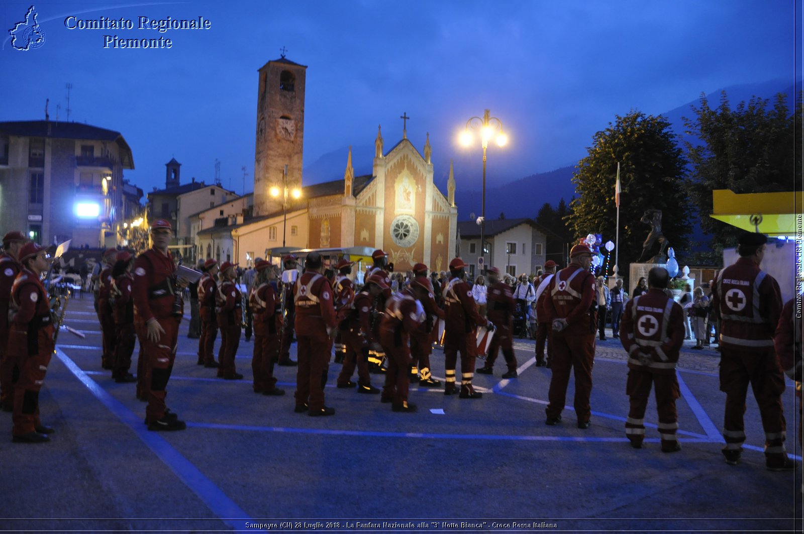 Sampeyre (CN) 28 Luglio 2018 - La Fanfara Nazionale alla "3 Notte Bianca" - Croce Rossa Italiana - Comitato Regionale del Piemonte