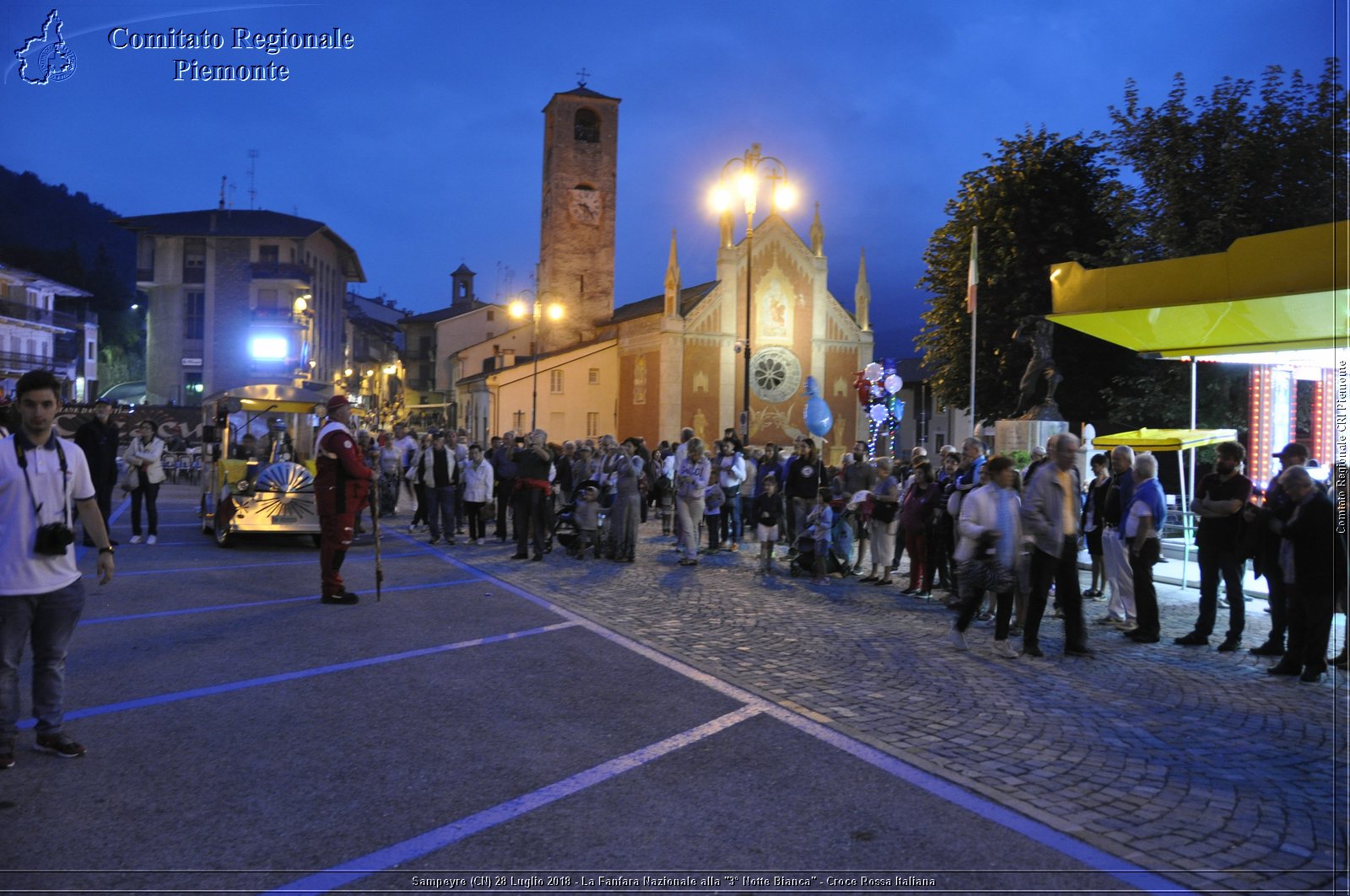 Sampeyre (CN) 28 Luglio 2018 - La Fanfara Nazionale alla "3 Notte Bianca" - Croce Rossa Italiana - Comitato Regionale del Piemonte