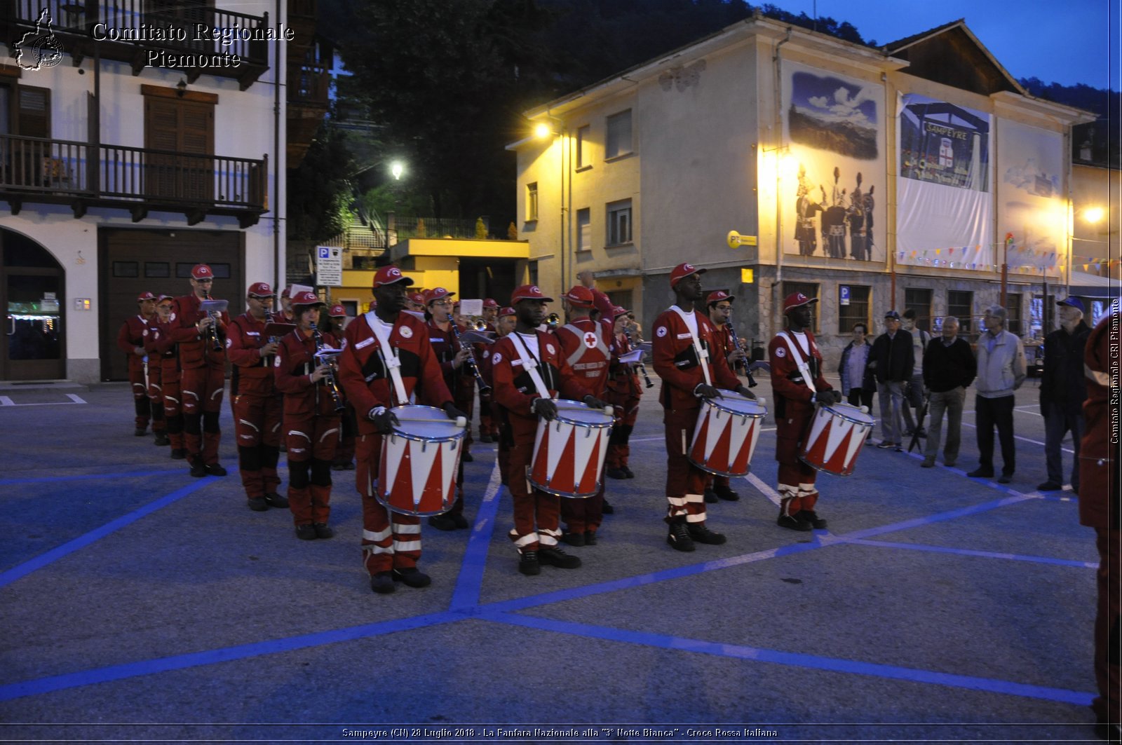 Sampeyre (CN) 28 Luglio 2018 - La Fanfara Nazionale alla "3 Notte Bianca" - Croce Rossa Italiana - Comitato Regionale del Piemonte