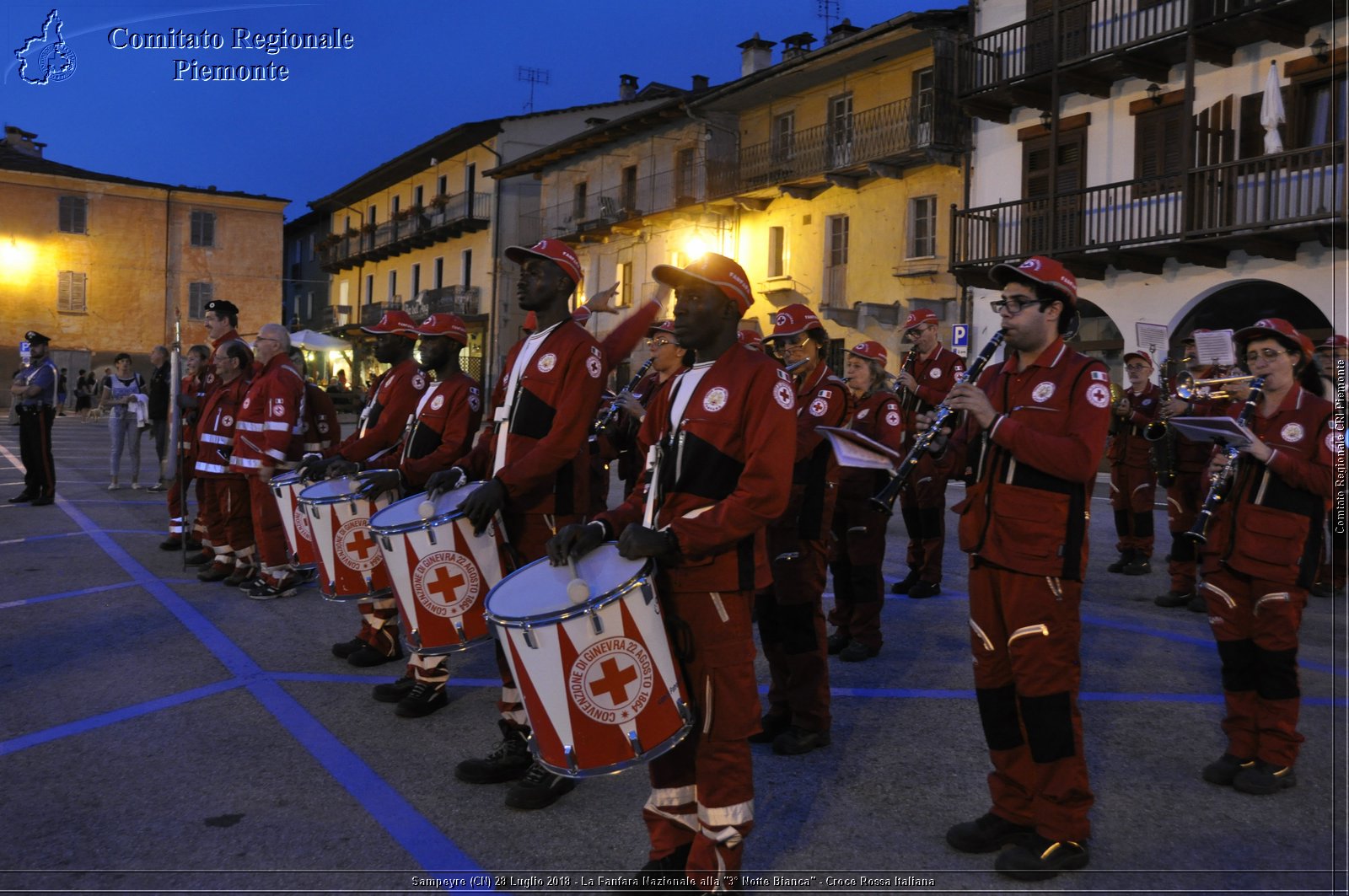 Sampeyre (CN) 28 Luglio 2018 - La Fanfara Nazionale alla "3 Notte Bianca" - Croce Rossa Italiana - Comitato Regionale del Piemonte