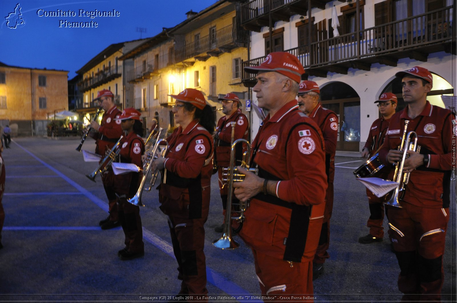 Sampeyre (CN) 28 Luglio 2018 - La Fanfara Nazionale alla "3 Notte Bianca" - Croce Rossa Italiana - Comitato Regionale del Piemonte