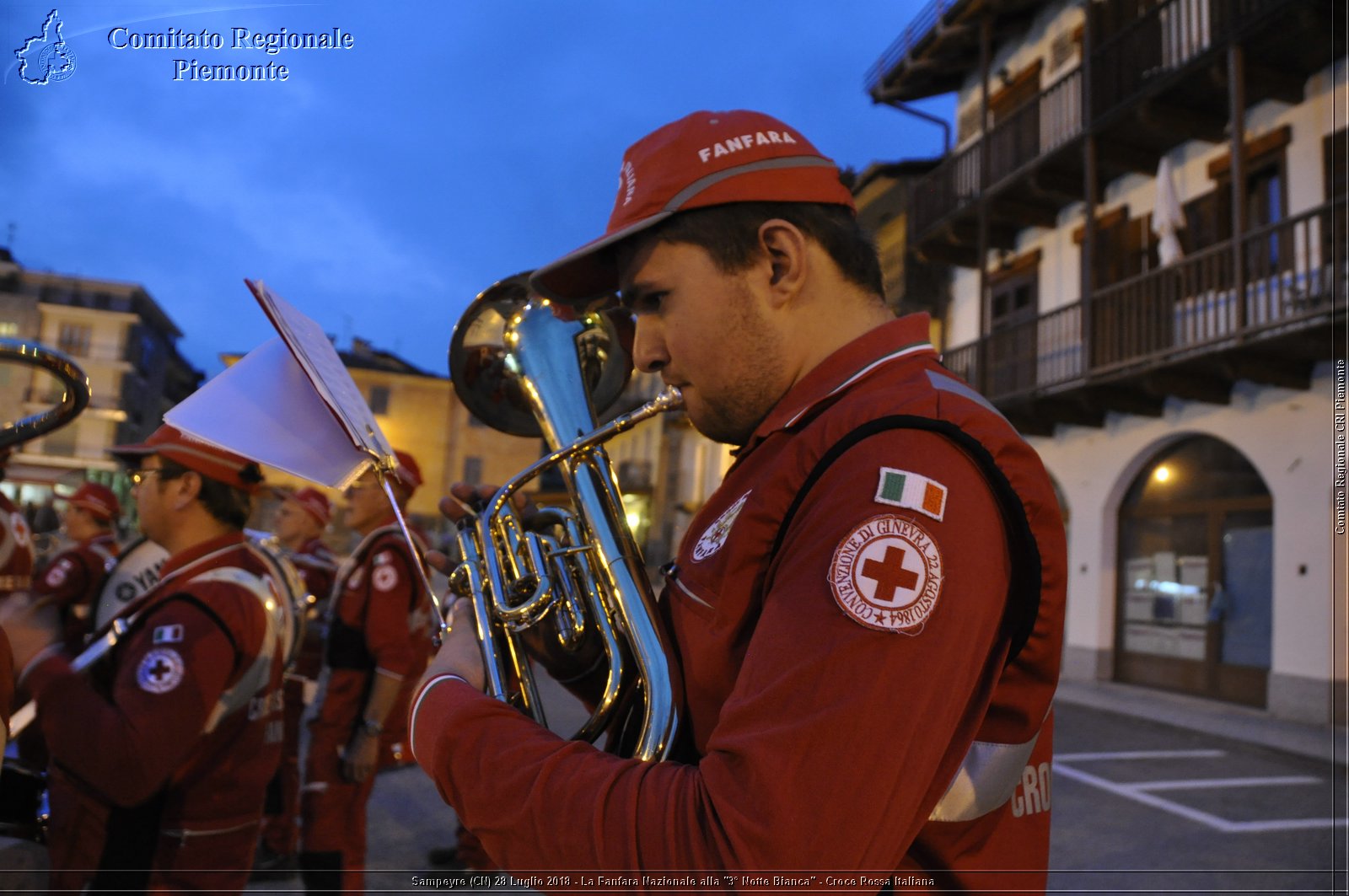 Sampeyre (CN) 28 Luglio 2018 - La Fanfara Nazionale alla "3 Notte Bianca" - Croce Rossa Italiana - Comitato Regionale del Piemonte