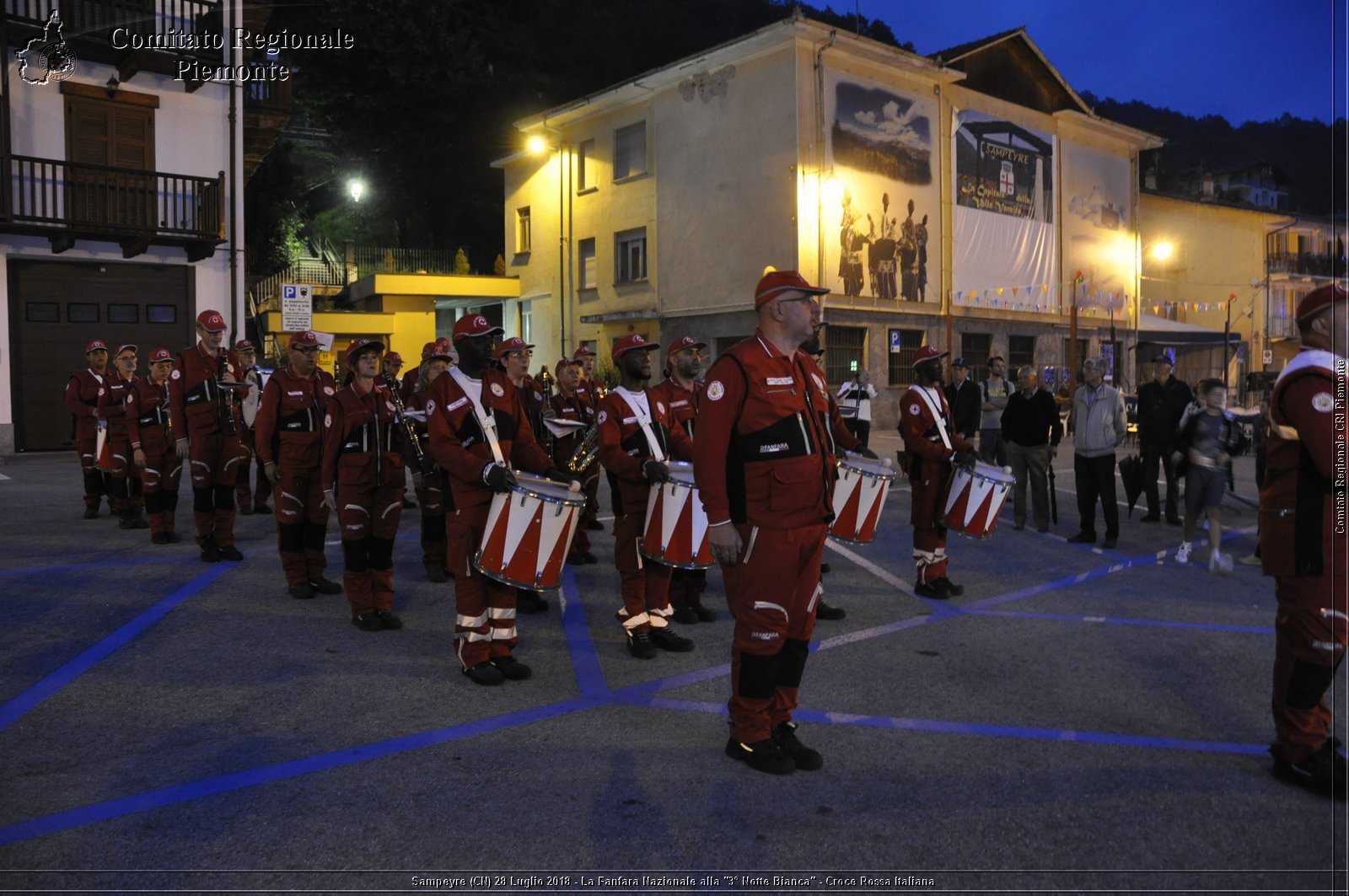 Sampeyre (CN) 28 Luglio 2018 - La Fanfara Nazionale alla "3 Notte Bianca" - Croce Rossa Italiana - Comitato Regionale del Piemonte