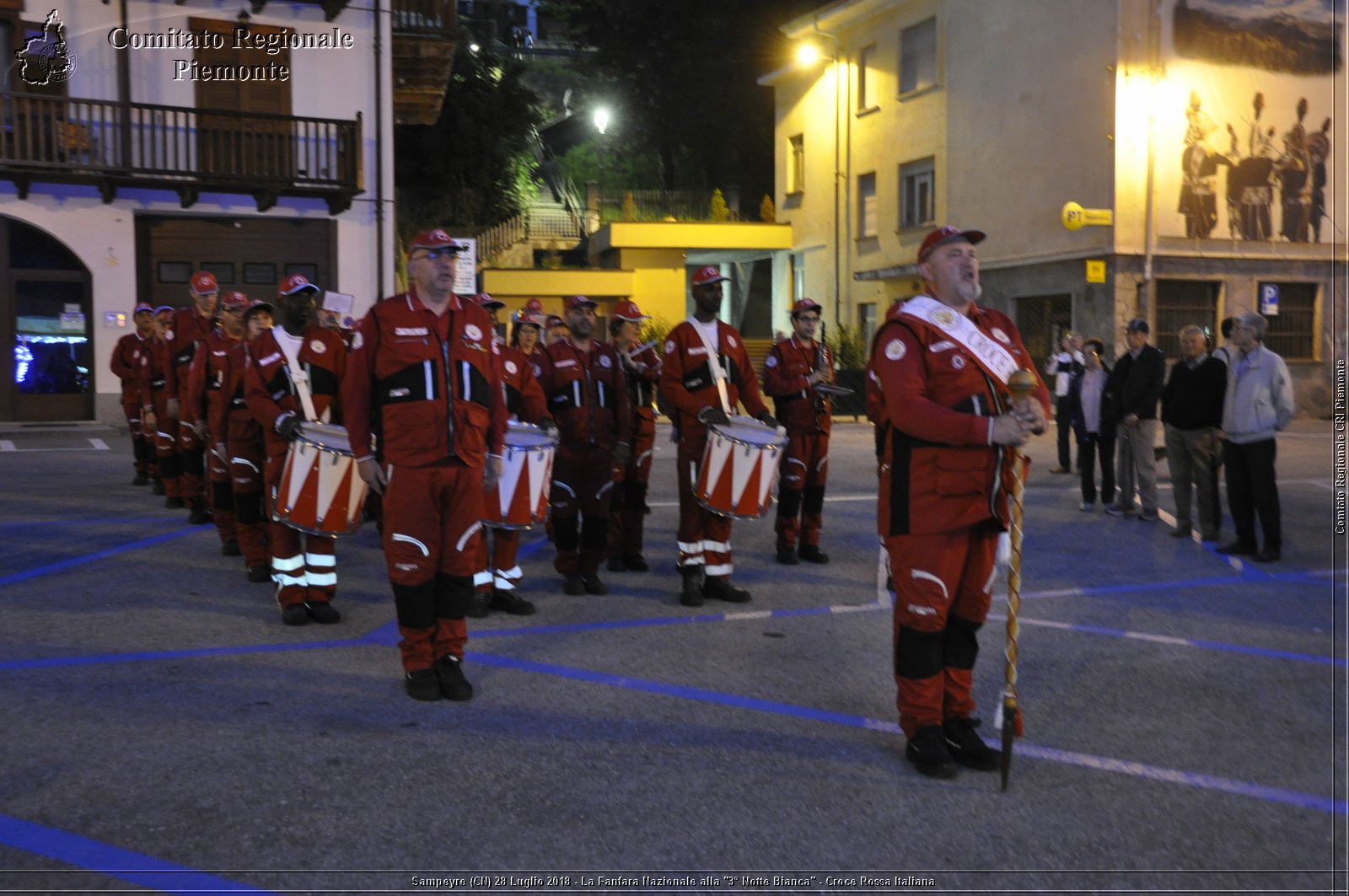 Sampeyre (CN) 28 Luglio 2018 - La Fanfara Nazionale alla "3 Notte Bianca" - Croce Rossa Italiana - Comitato Regionale del Piemonte