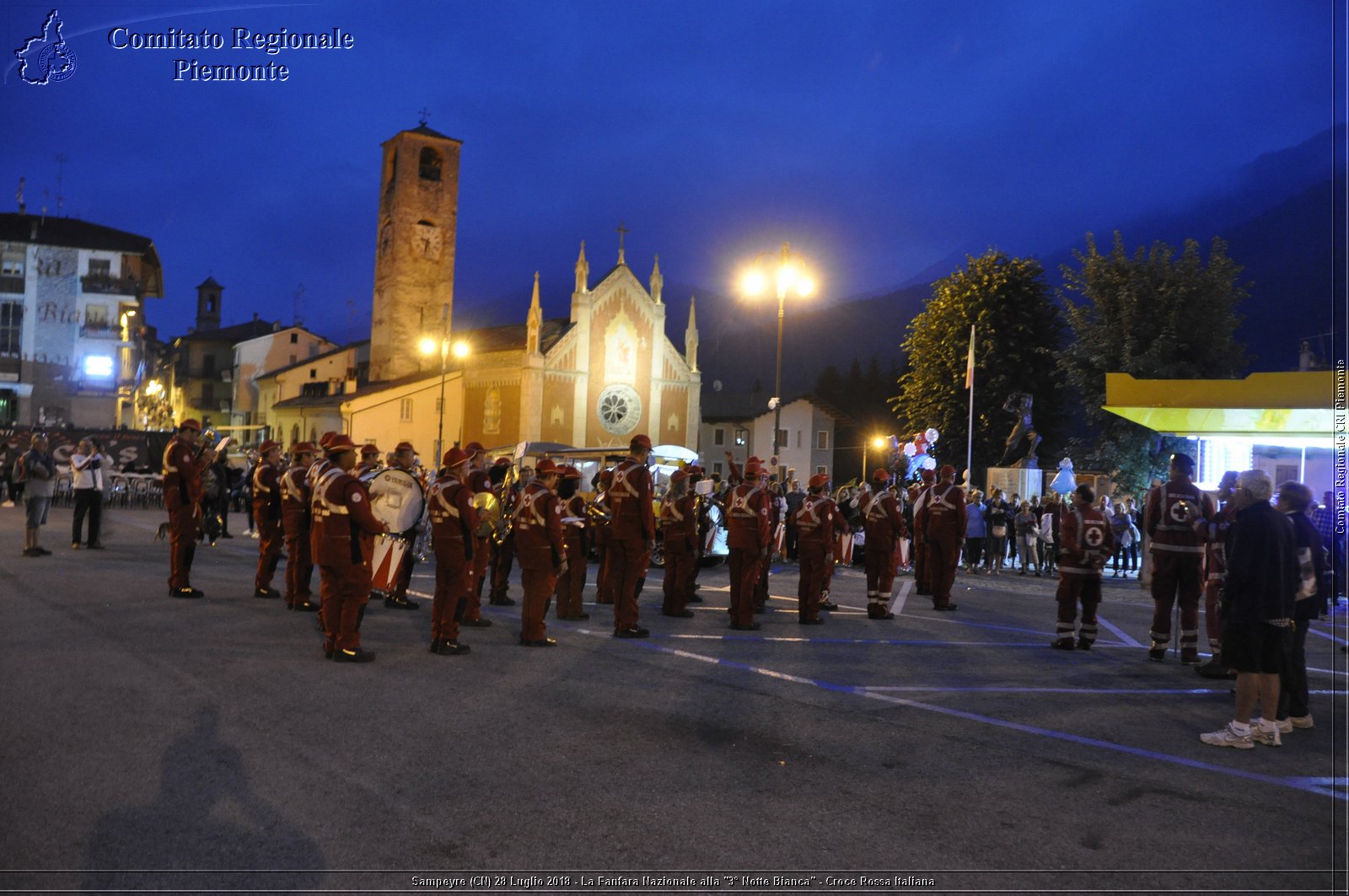 Sampeyre (CN) 28 Luglio 2018 - La Fanfara Nazionale alla "3 Notte Bianca" - Croce Rossa Italiana - Comitato Regionale del Piemonte