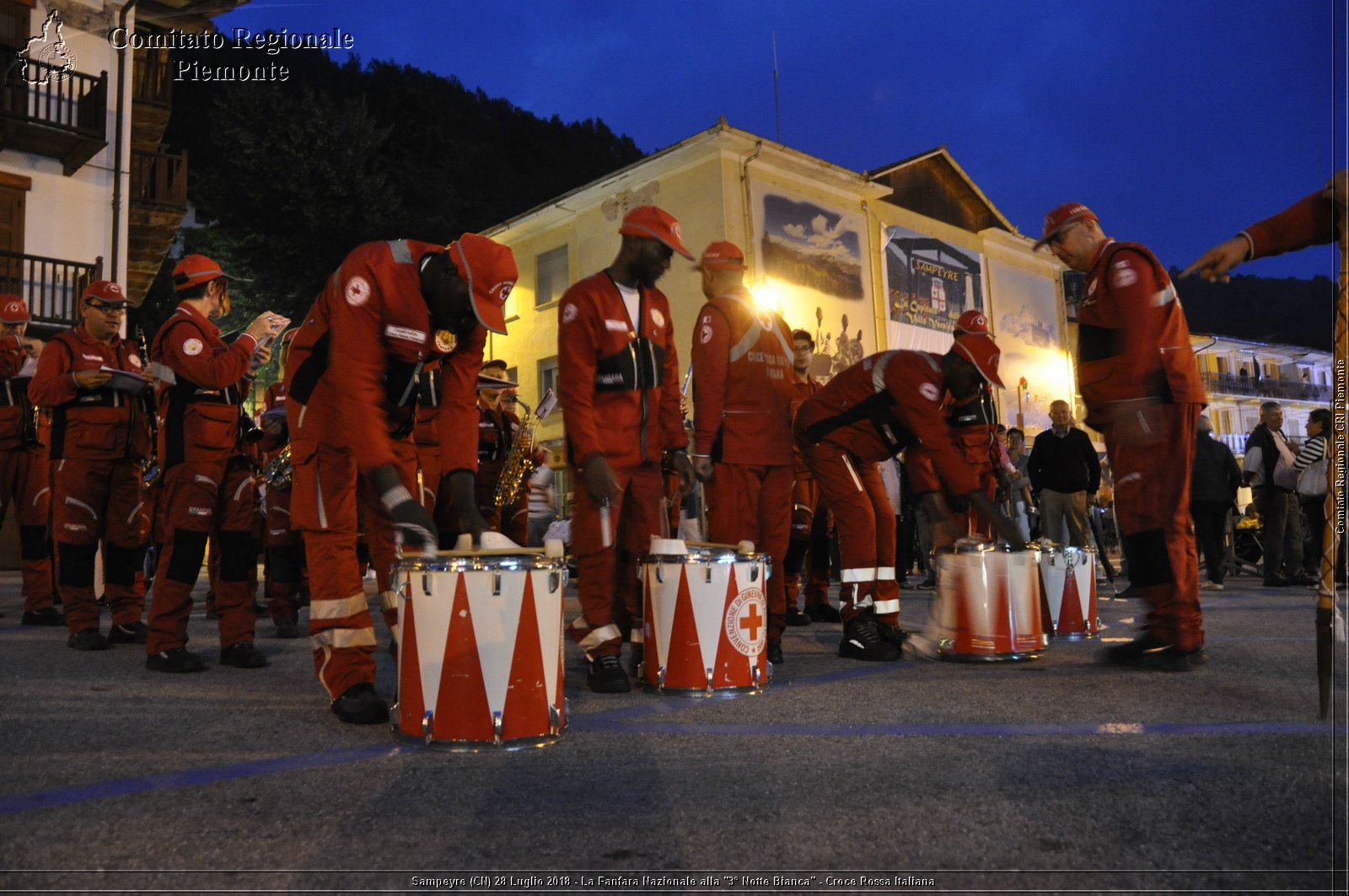 Sampeyre (CN) 28 Luglio 2018 - La Fanfara Nazionale alla "3 Notte Bianca" - Croce Rossa Italiana - Comitato Regionale del Piemonte