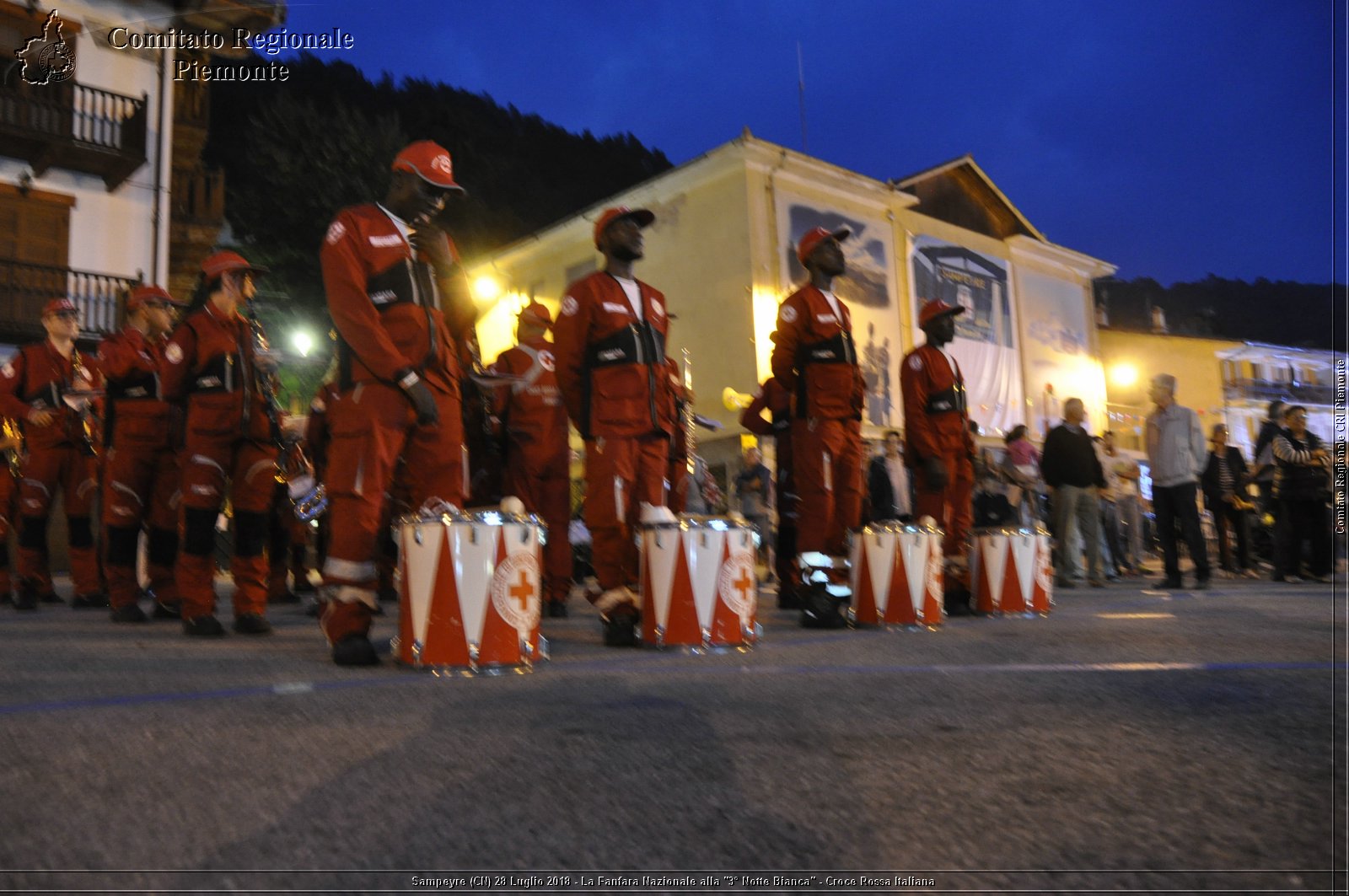 Sampeyre (CN) 28 Luglio 2018 - La Fanfara Nazionale alla "3 Notte Bianca" - Croce Rossa Italiana - Comitato Regionale del Piemonte