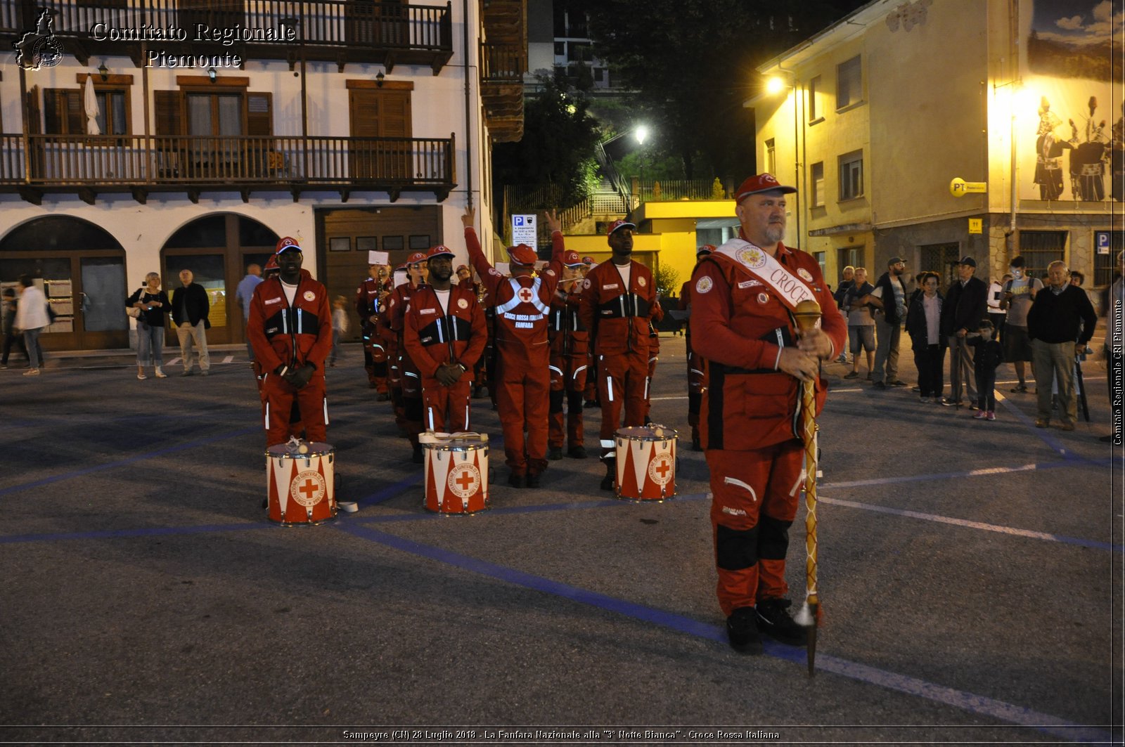 Sampeyre (CN) 28 Luglio 2018 - La Fanfara Nazionale alla "3 Notte Bianca" - Croce Rossa Italiana - Comitato Regionale del Piemonte