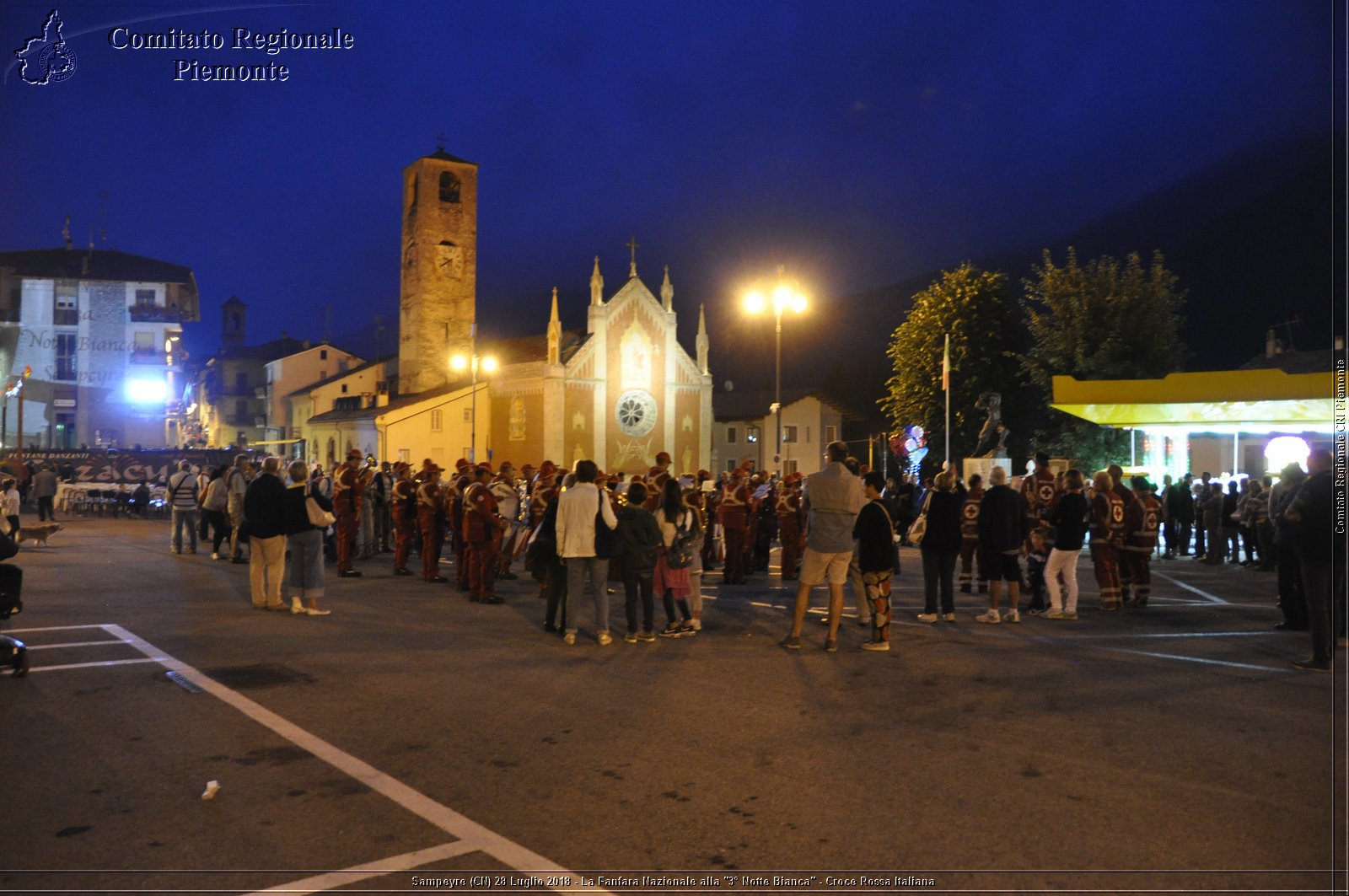 Sampeyre (CN) 28 Luglio 2018 - La Fanfara Nazionale alla "3 Notte Bianca" - Croce Rossa Italiana - Comitato Regionale del Piemonte