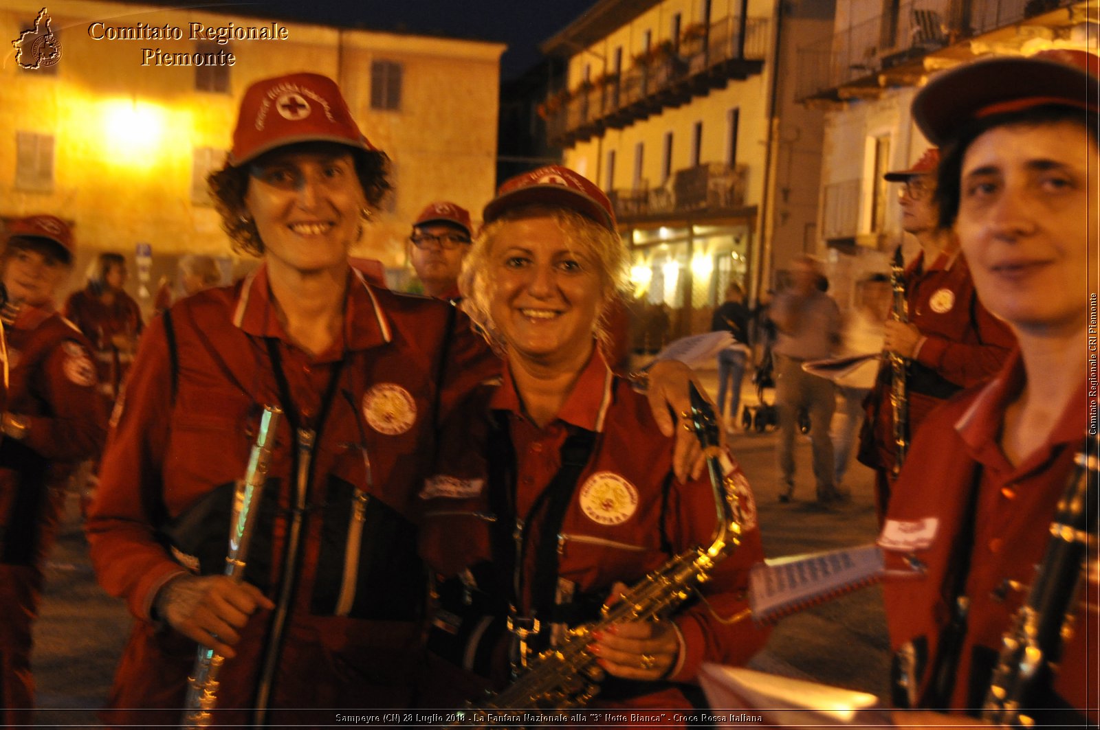 Sampeyre (CN) 28 Luglio 2018 - La Fanfara Nazionale alla "3 Notte Bianca" - Croce Rossa Italiana - Comitato Regionale del Piemonte