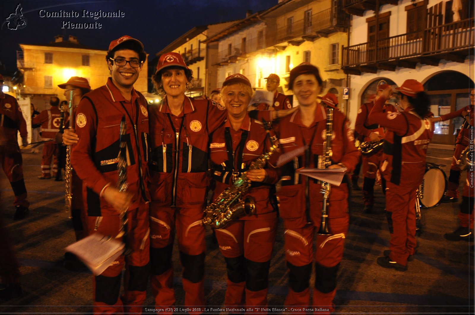 Sampeyre (CN) 28 Luglio 2018 - La Fanfara Nazionale alla "3 Notte Bianca" - Croce Rossa Italiana - Comitato Regionale del Piemonte