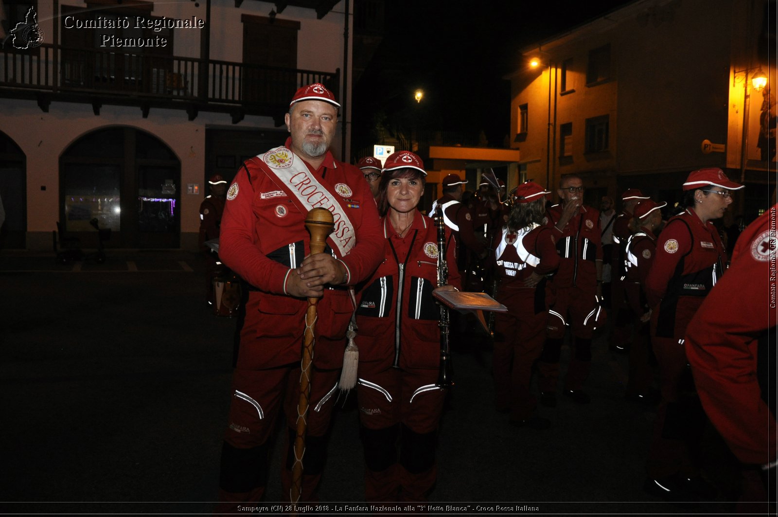 Sampeyre (CN) 28 Luglio 2018 - La Fanfara Nazionale alla "3 Notte Bianca" - Croce Rossa Italiana - Comitato Regionale del Piemonte