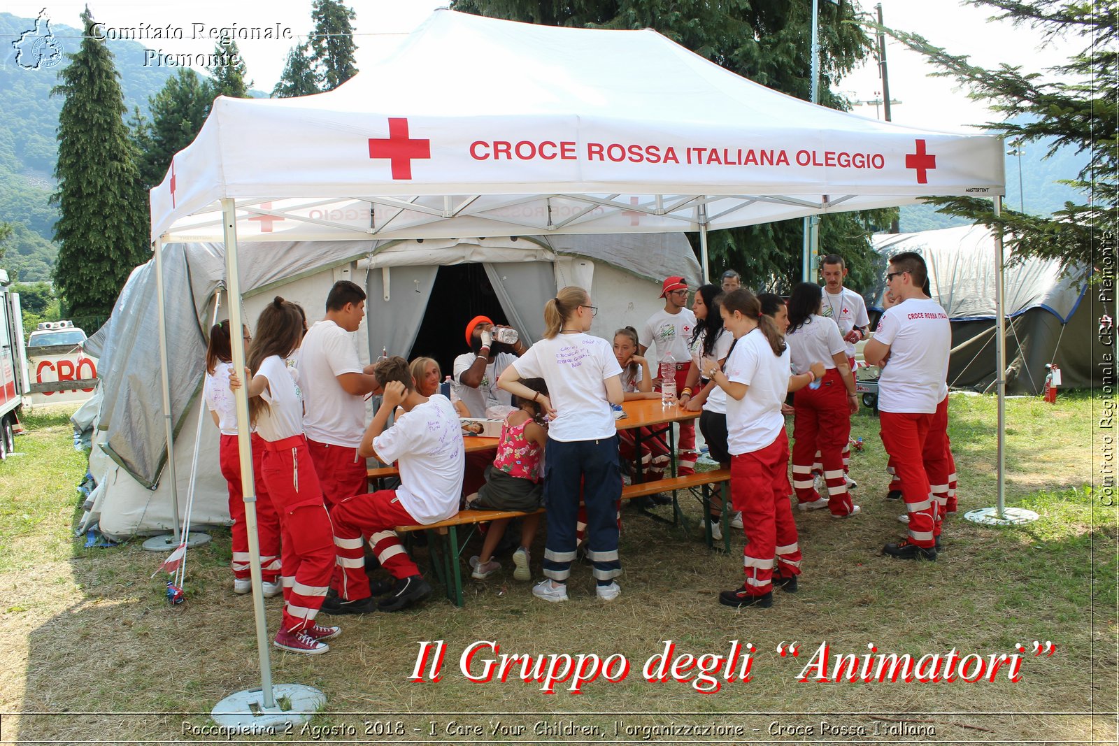 Roccapietra 2 Agosto 2018 - I Care Your Children, l'organizzazione - Croce Rossa Italiana- Comitato Regionale del Piemonte