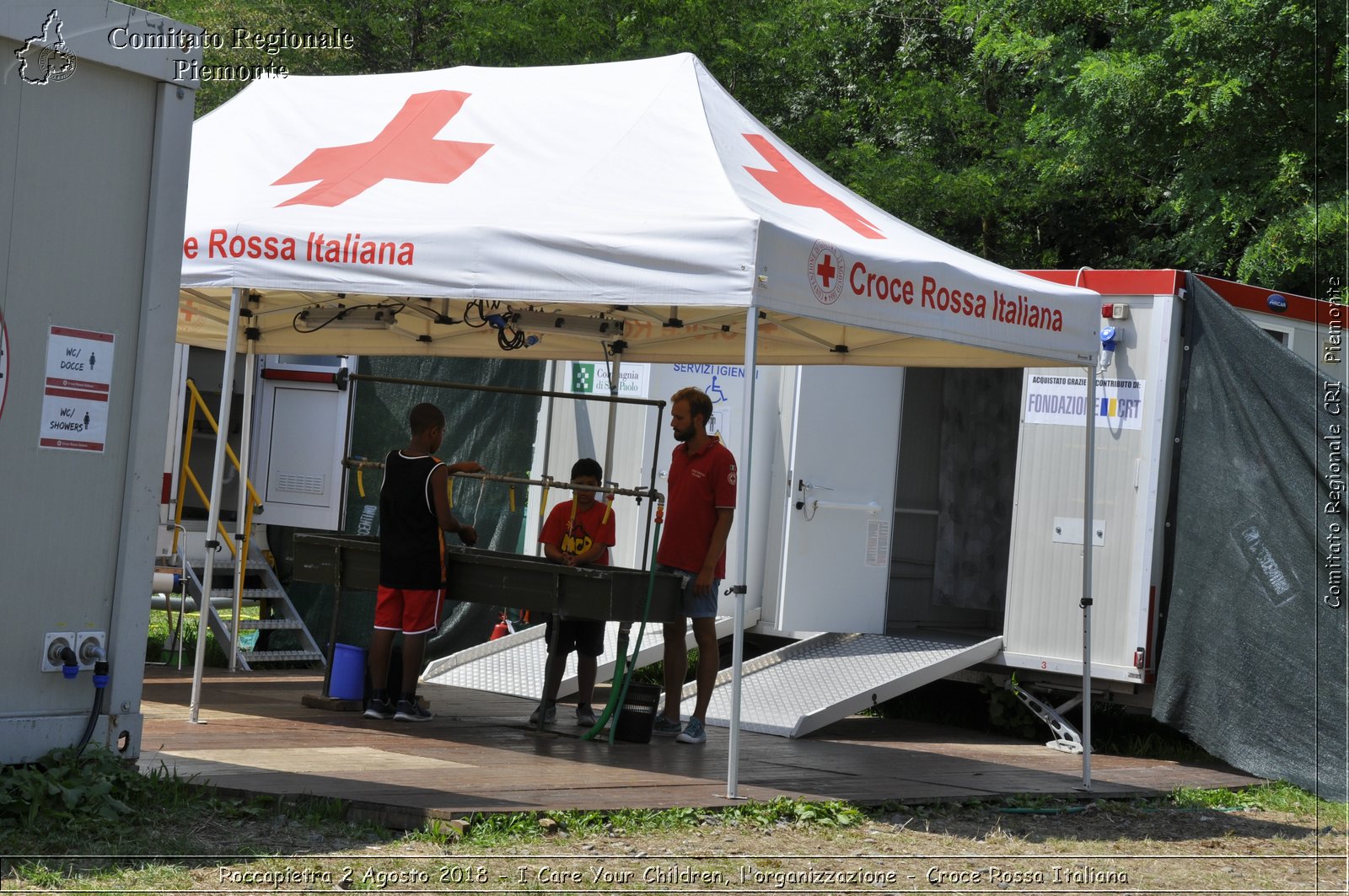 Roccapietra 2 Agosto 2018 - I Care Your Children, l'organizzazione - Croce Rossa Italiana- Comitato Regionale del Piemonte