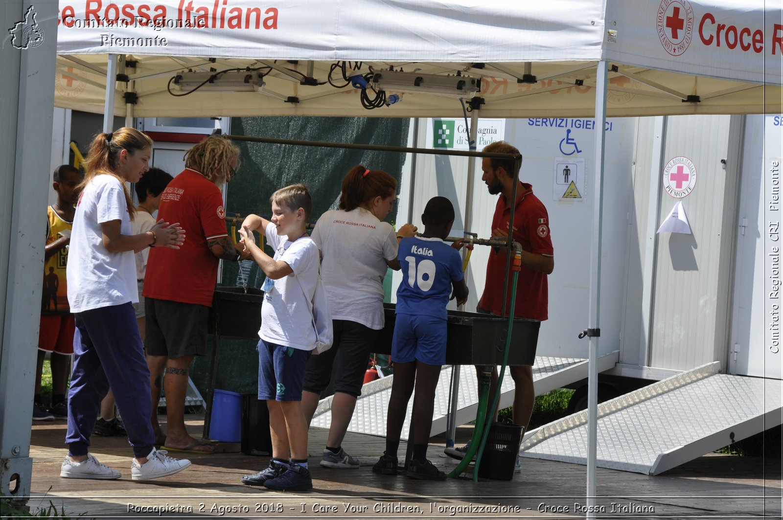 Roccapietra 2 Agosto 2018 - I Care Your Children, l'organizzazione - Croce Rossa Italiana- Comitato Regionale del Piemonte