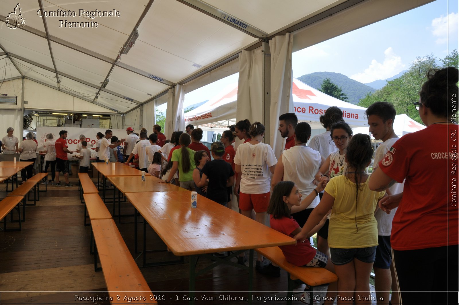 Roccapietra 2 Agosto 2018 - I Care Your Children, l'organizzazione - Croce Rossa Italiana- Comitato Regionale del Piemonte