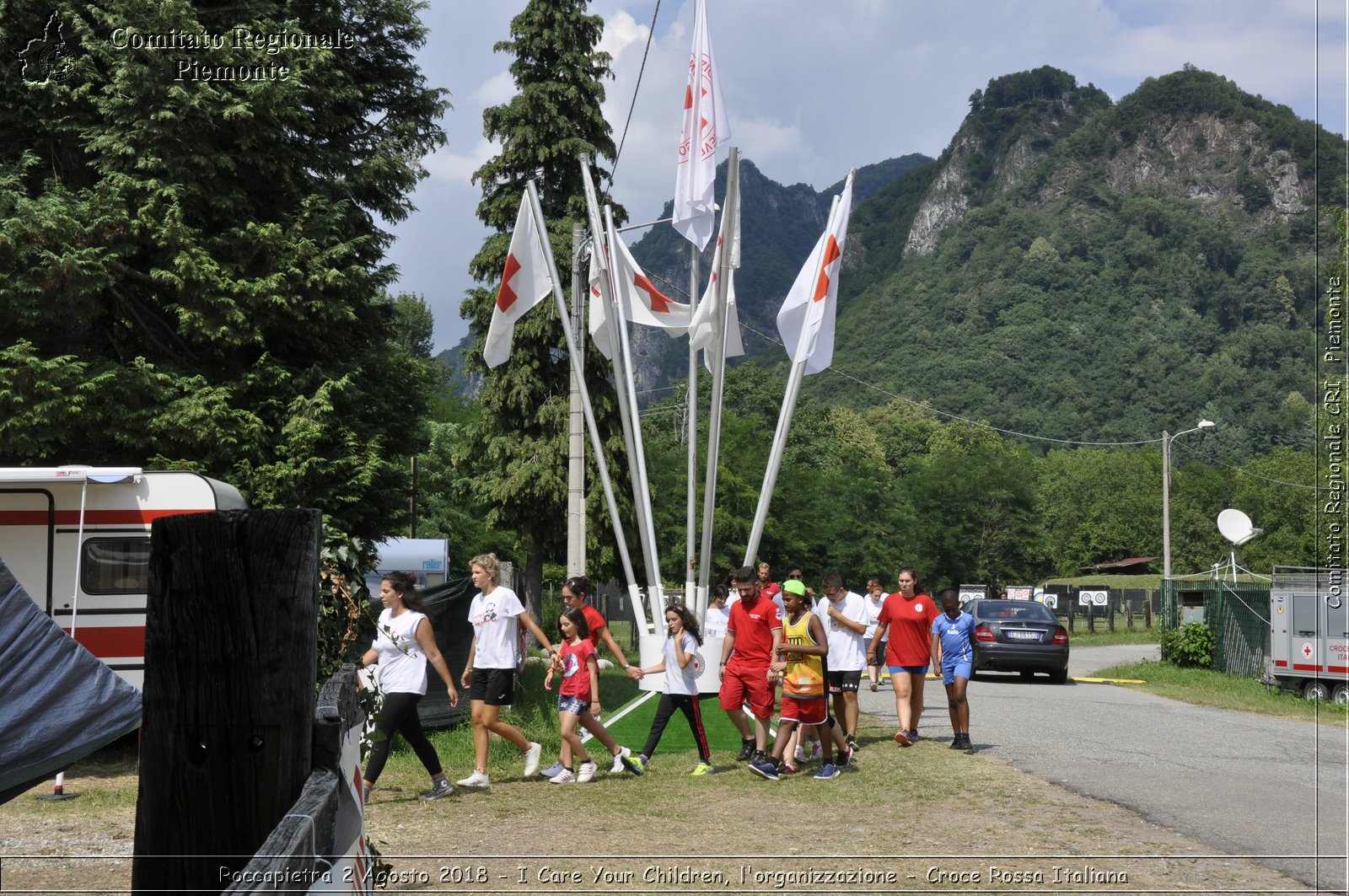 Roccapietra 2 Agosto 2018 - I Care Your Children, l'organizzazione - Croce Rossa Italiana- Comitato Regionale del Piemonte