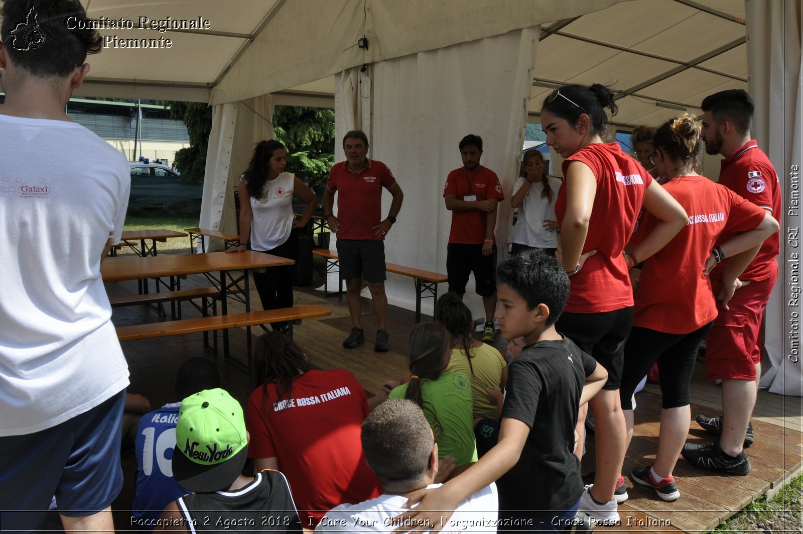 Roccapietra 2 Agosto 2018 - I Care Your Children, l'organizzazione - Croce Rossa Italiana- Comitato Regionale del Piemonte