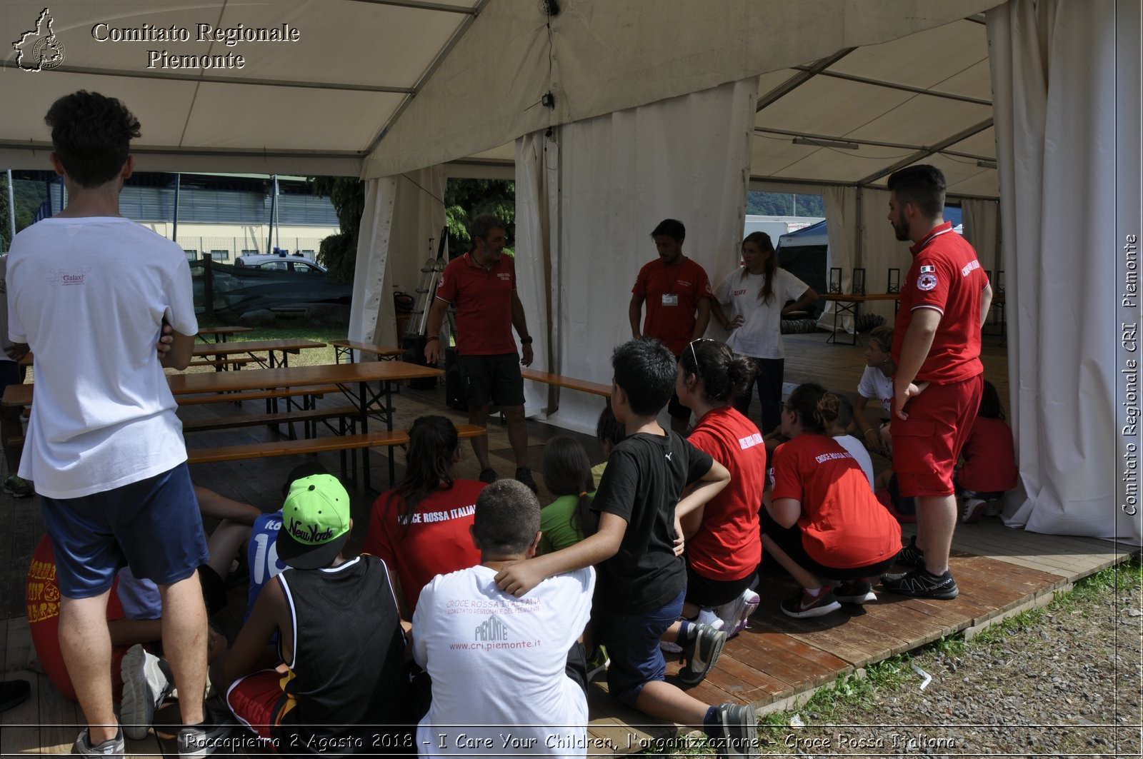 Roccapietra 2 Agosto 2018 - I Care Your Children, l'organizzazione - Croce Rossa Italiana- Comitato Regionale del Piemonte