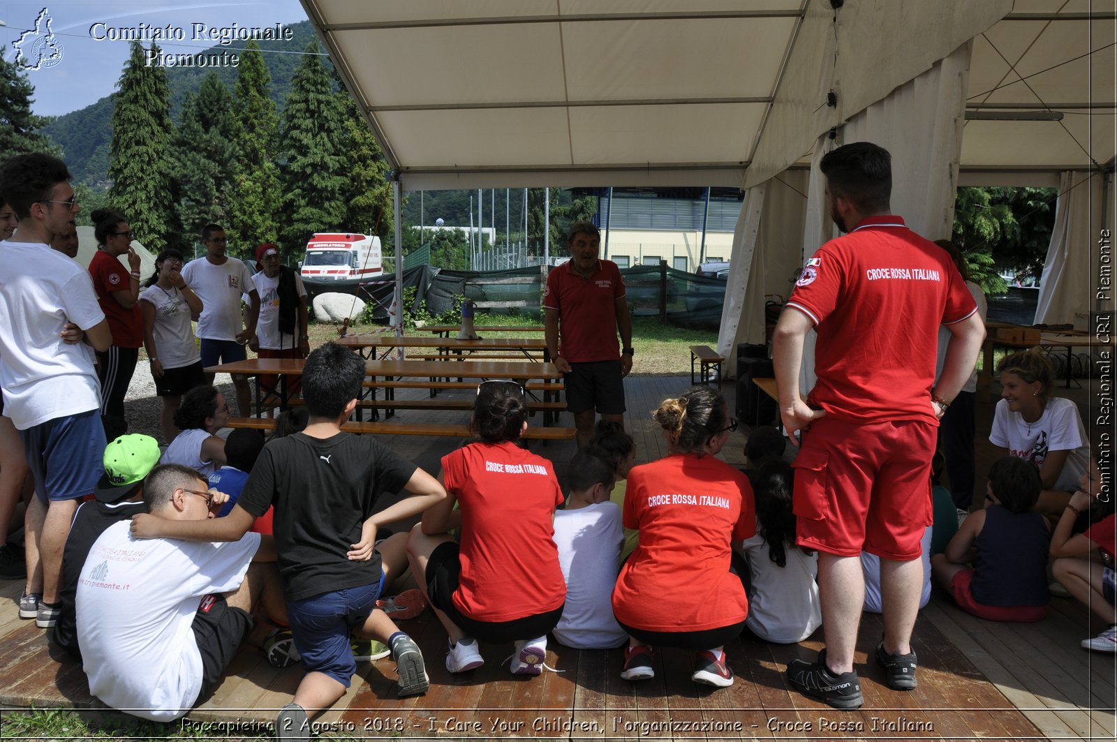 Roccapietra 2 Agosto 2018 - I Care Your Children, l'organizzazione - Croce Rossa Italiana- Comitato Regionale del Piemonte