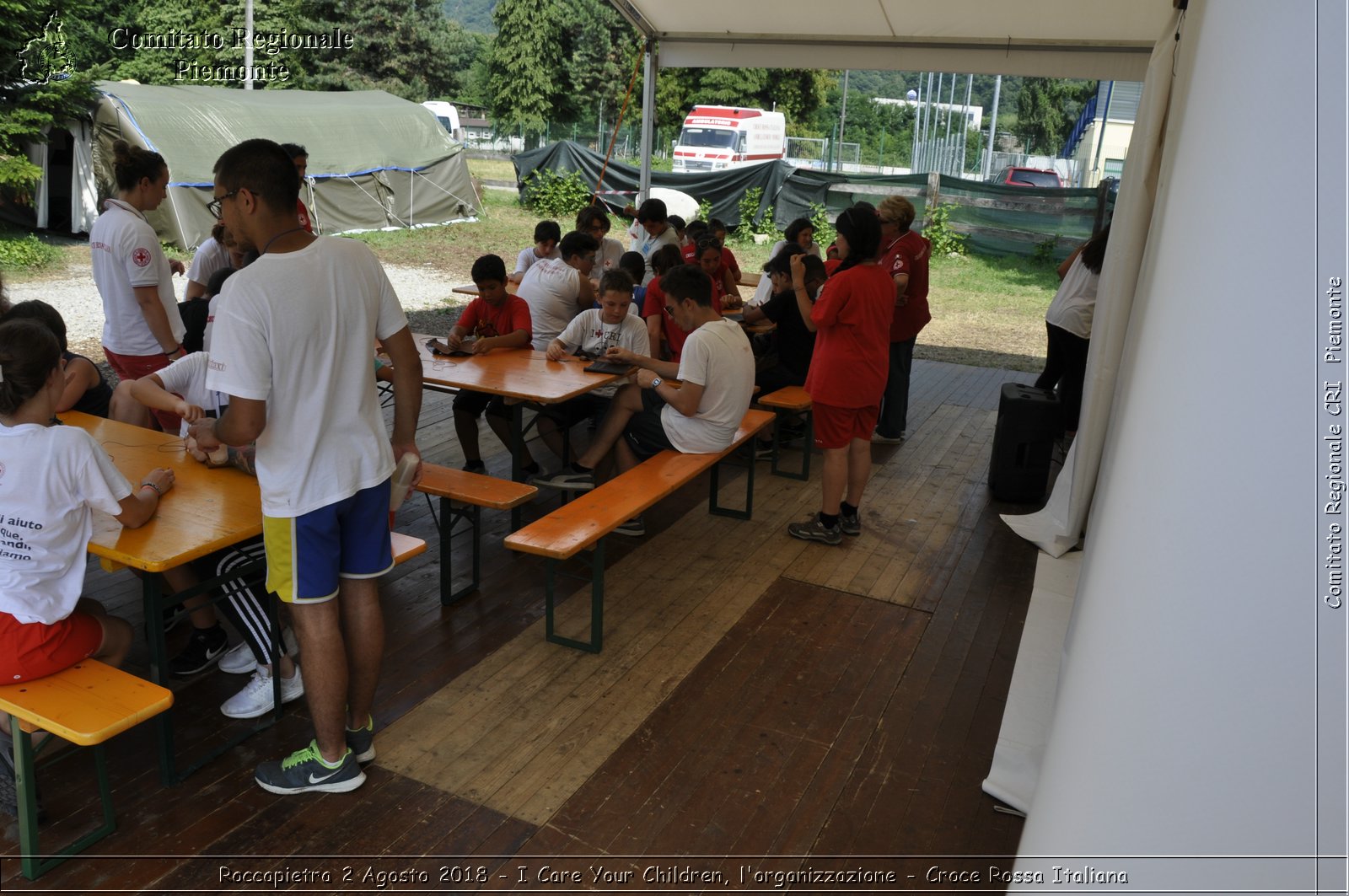 Roccapietra 2 Agosto 2018 - I Care Your Children, l'organizzazione - Croce Rossa Italiana- Comitato Regionale del Piemonte