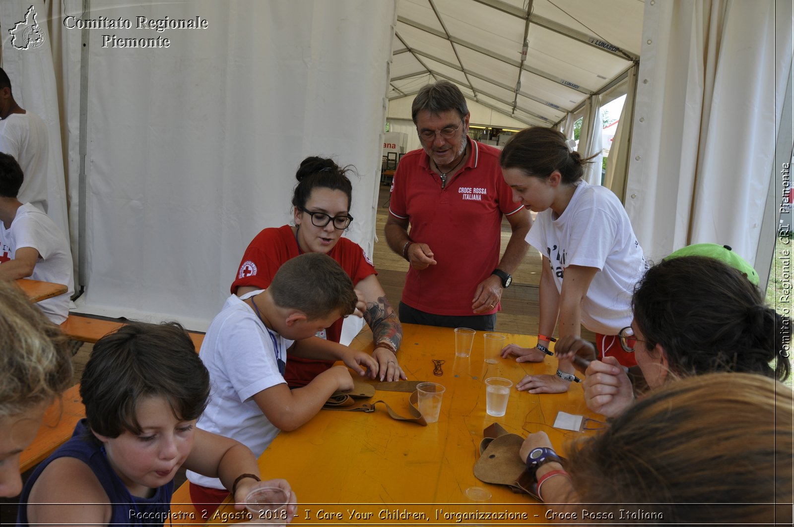 Roccapietra 2 Agosto 2018 - I Care Your Children, l'organizzazione - Croce Rossa Italiana- Comitato Regionale del Piemonte