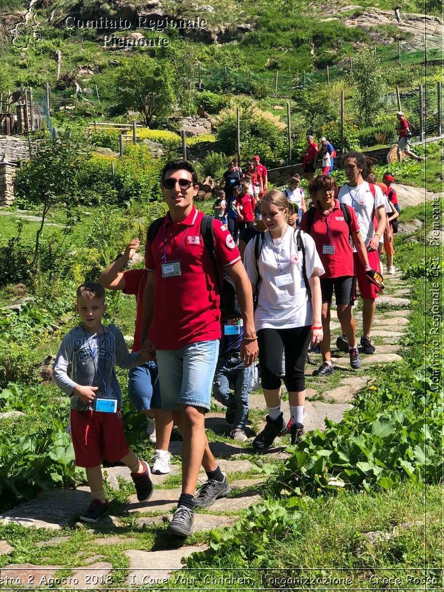 Roccapietra 2 Agosto 2018 - I Care Your Children, l'organizzazione - Croce Rossa Italiana- Comitato Regionale del Piemonte