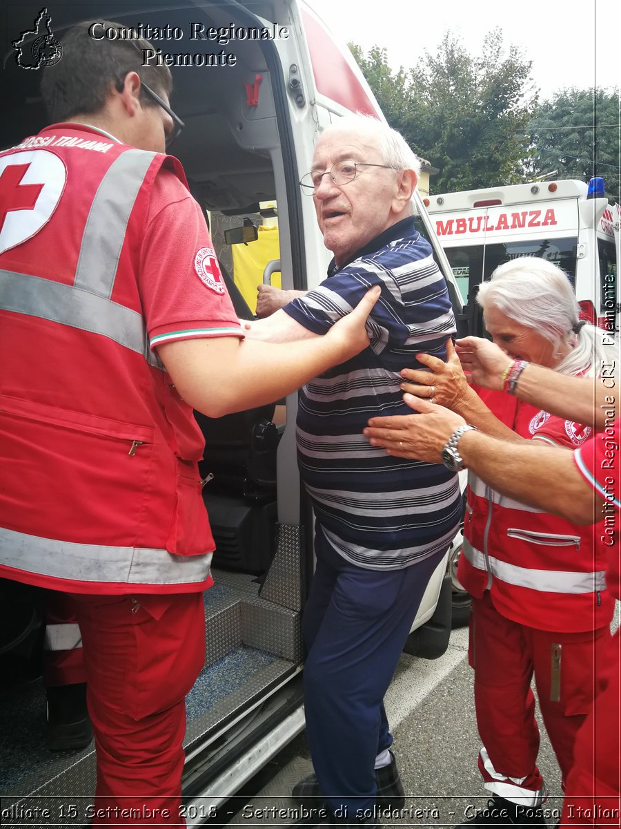 Galliate 15 Settembre 2018 - Settembre di solidariet - Croce Rossa Italiana- Comitato Regionale del Piemonte