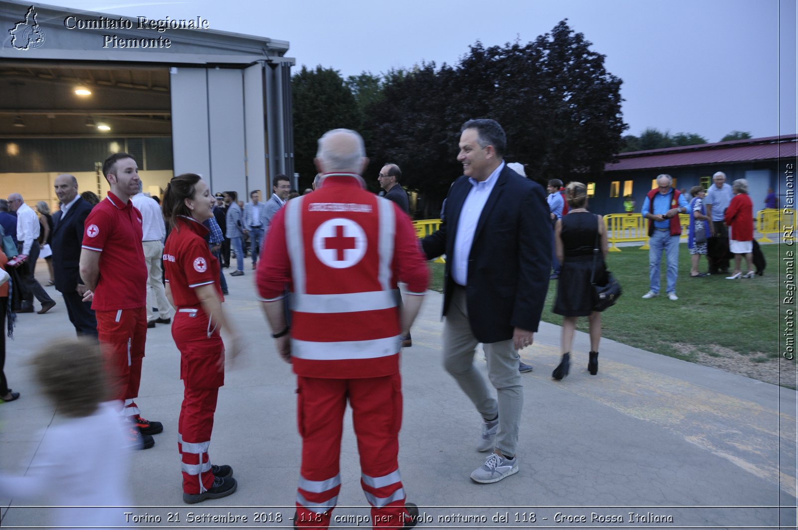 Torino 21 Settembre 2018 - 118 campo per il volo notturno del 118 - Croce Rossa Italiana- Comitato Regionale del Piemonte