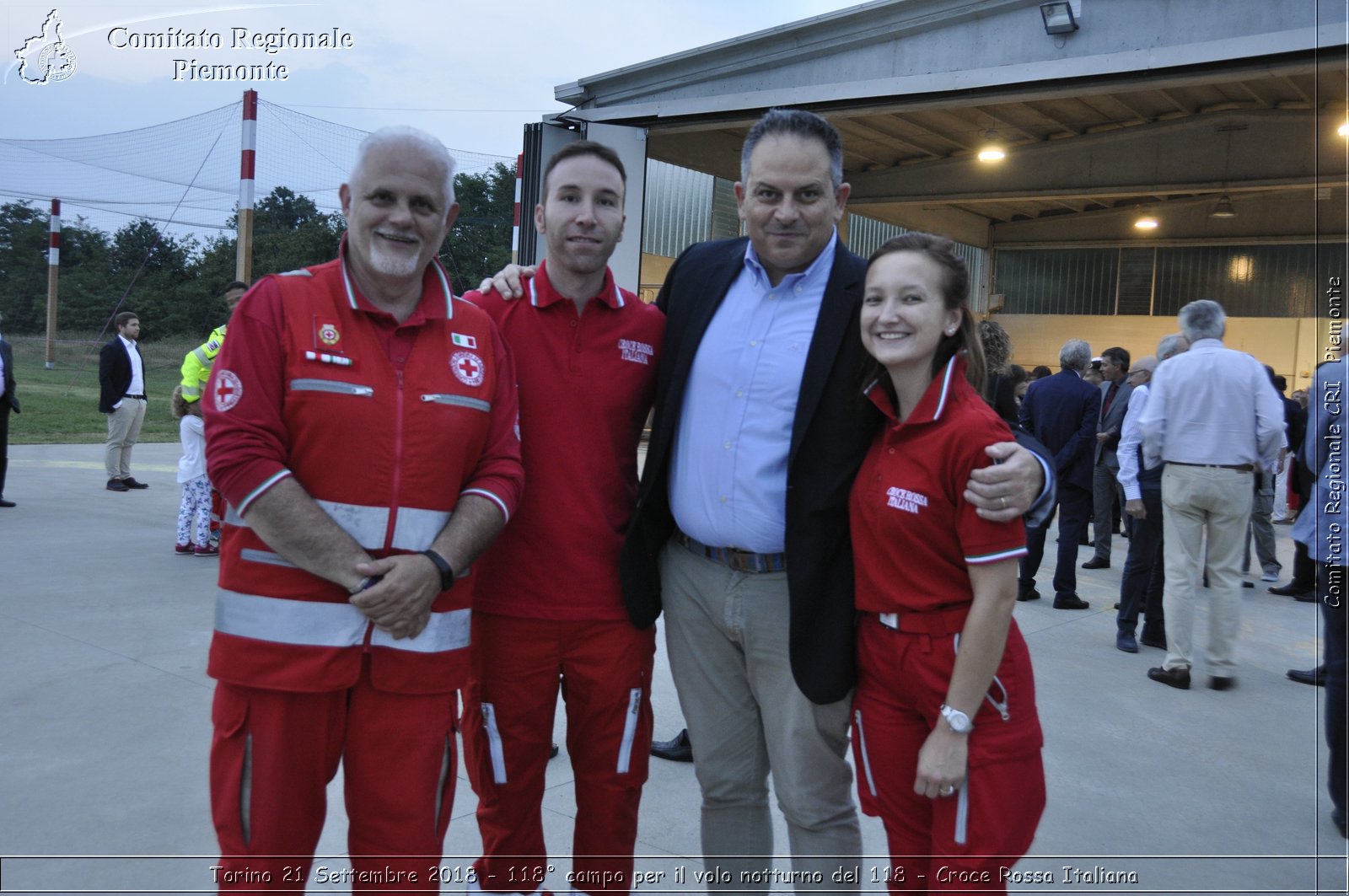 Torino 21 Settembre 2018 - 118 campo per il volo notturno del 118 - Croce Rossa Italiana- Comitato Regionale del Piemonte