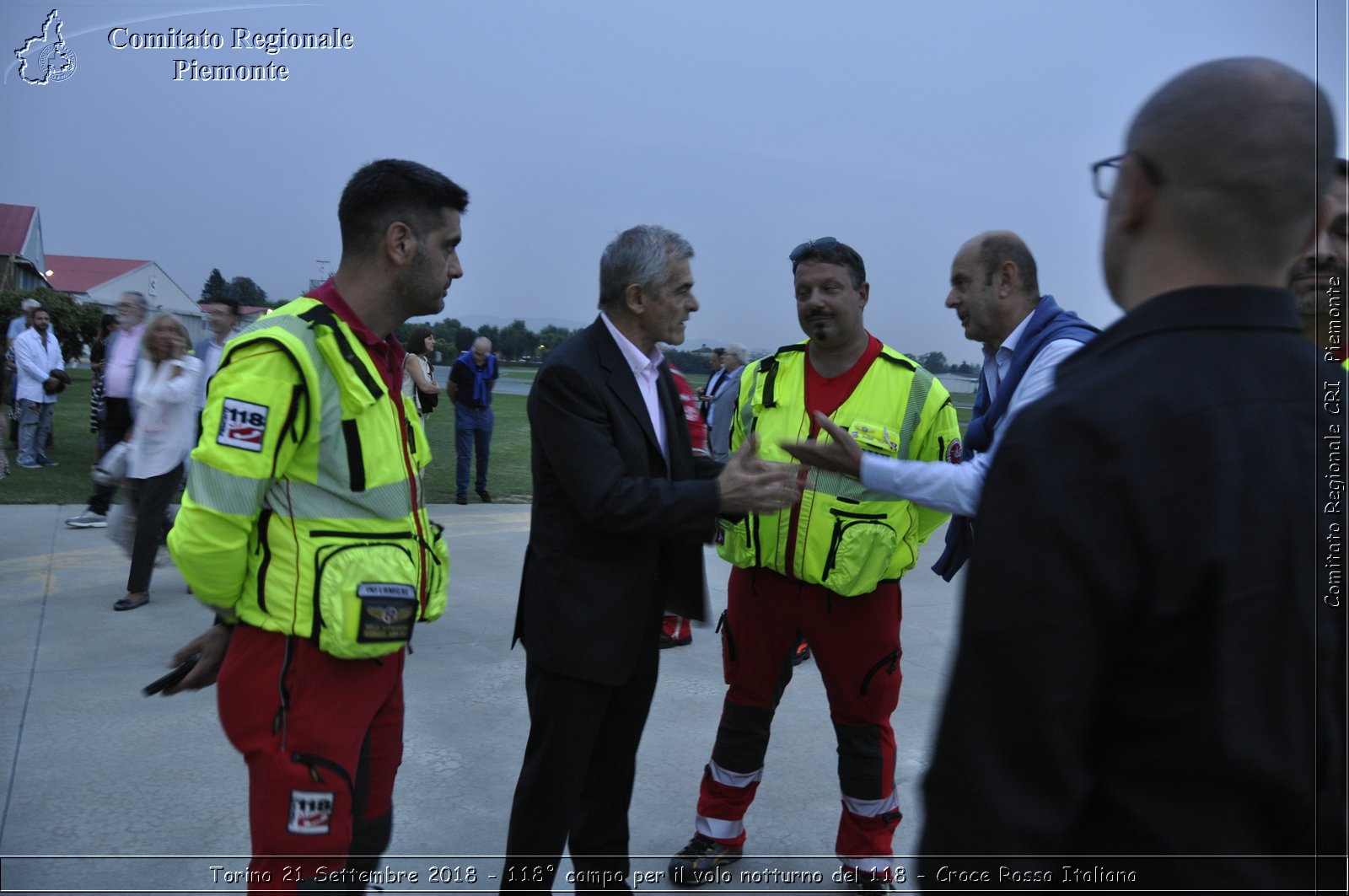 Torino 21 Settembre 2018 - 118 campo per il volo notturno del 118 - Croce Rossa Italiana- Comitato Regionale del Piemonte