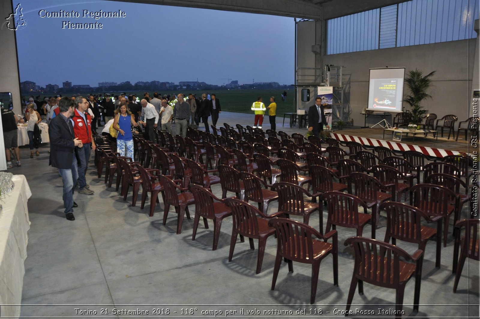 Torino 21 Settembre 2018 - 118 campo per il volo notturno del 118 - Croce Rossa Italiana- Comitato Regionale del Piemonte