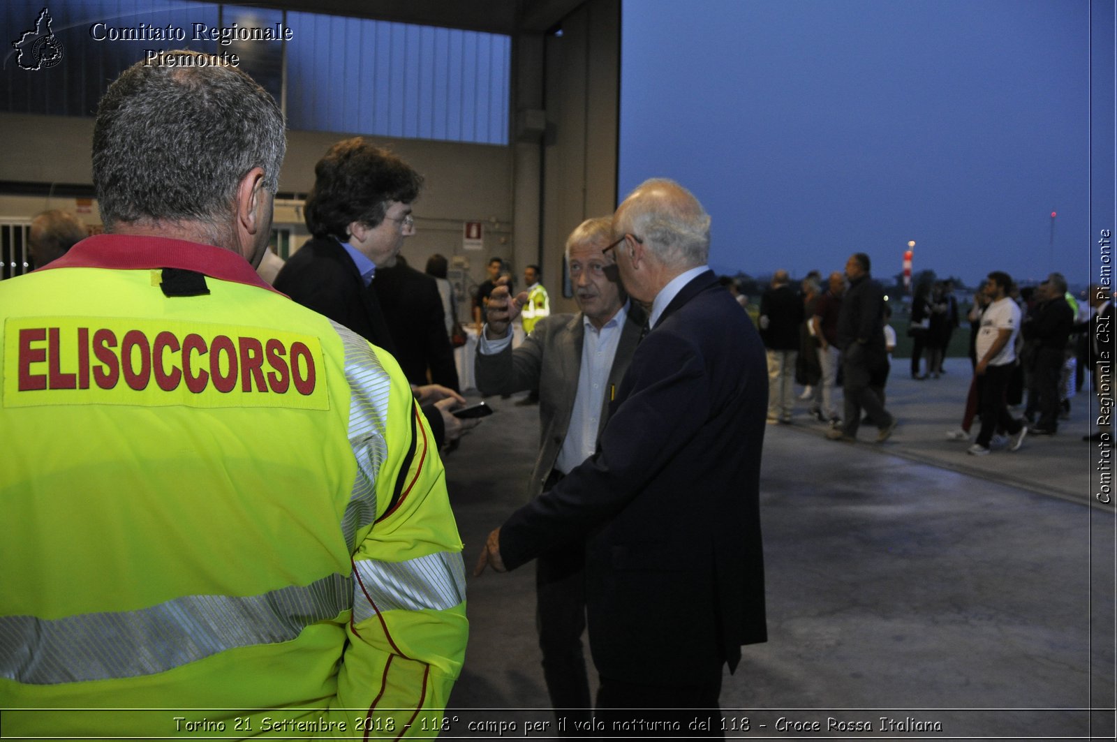 Torino 21 Settembre 2018 - 118 campo per il volo notturno del 118 - Croce Rossa Italiana- Comitato Regionale del Piemonte