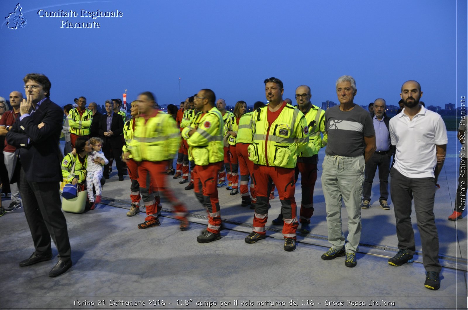 Torino 21 Settembre 2018 - 118 campo per il volo notturno del 118 - Croce Rossa Italiana- Comitato Regionale del Piemonte