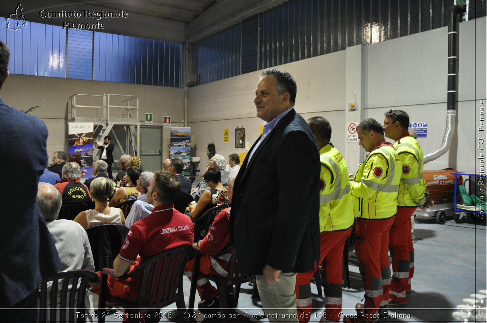 Torino 21 Settembre 2018 - 118 campo per il volo notturno del 118 - Croce Rossa Italiana- Comitato Regionale del Piemonte