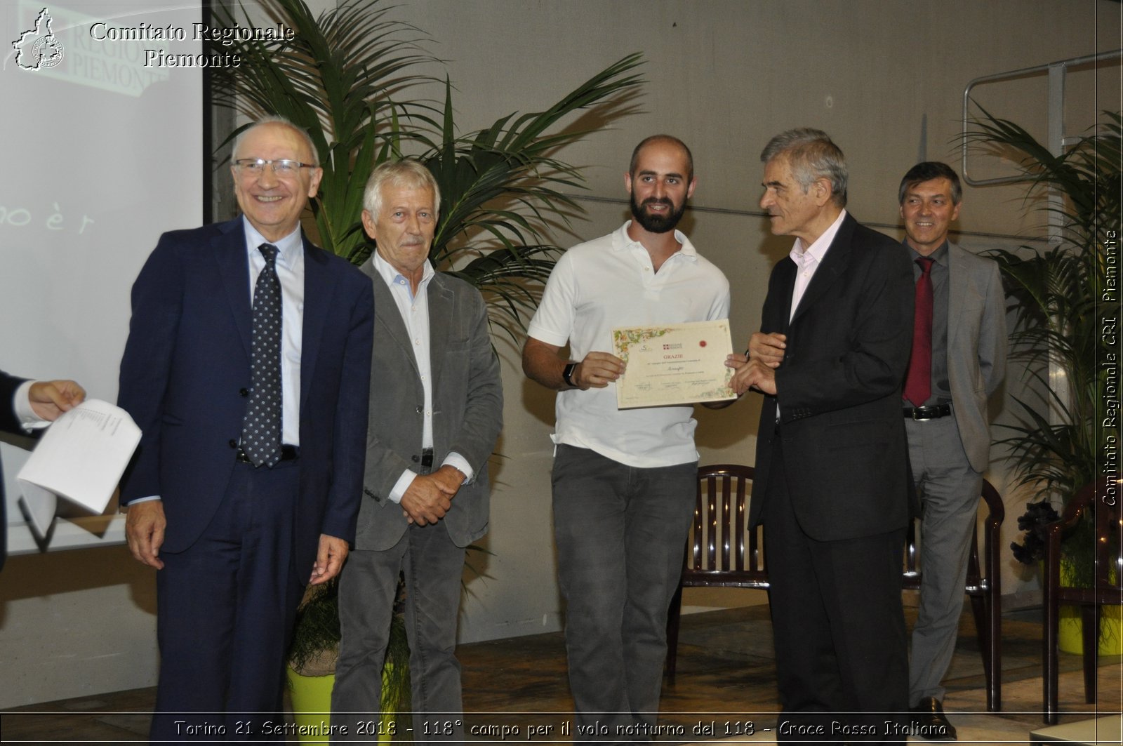 Torino 21 Settembre 2018 - 118 campo per il volo notturno del 118 - Croce Rossa Italiana- Comitato Regionale del Piemonte