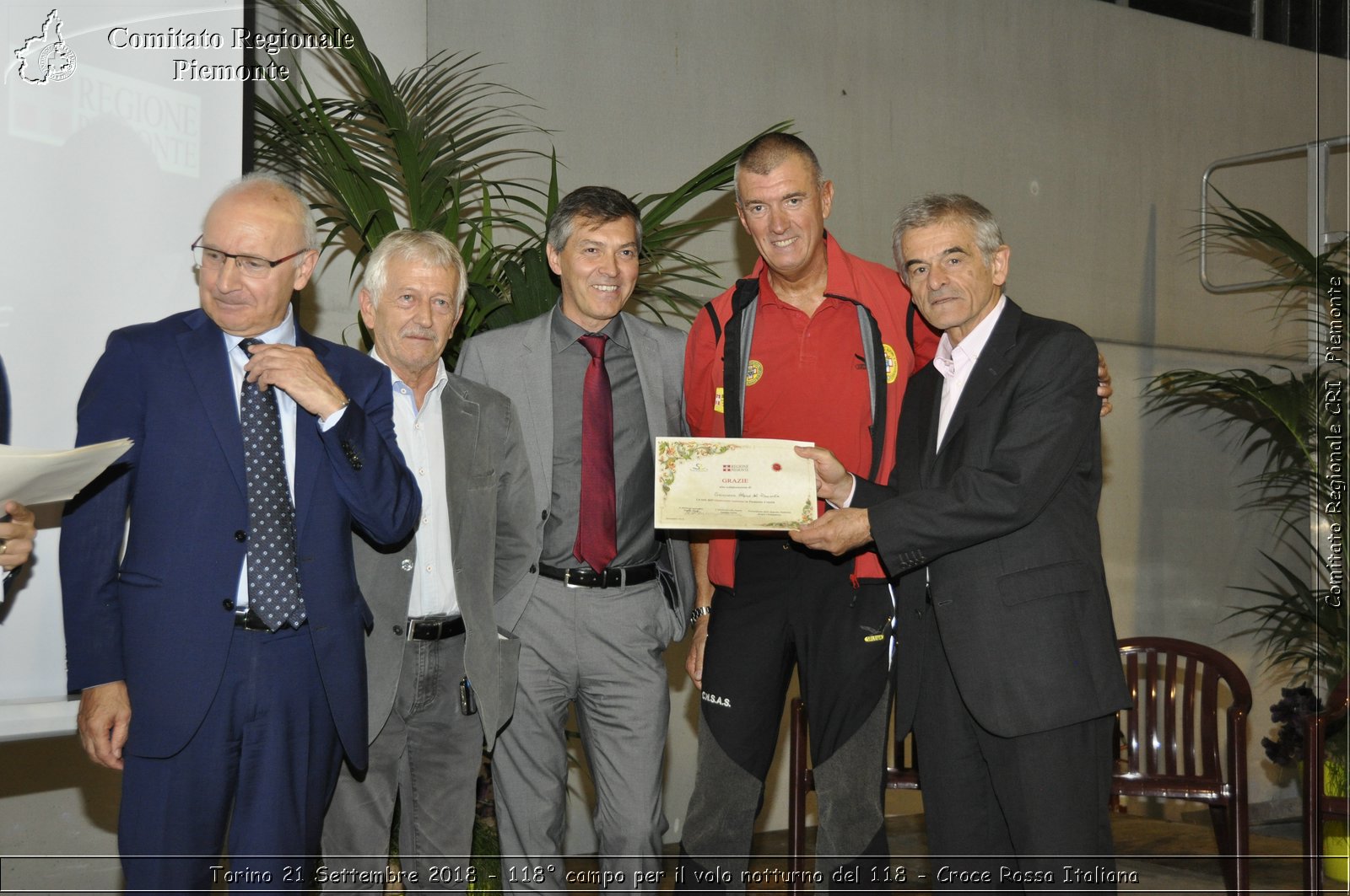 Torino 21 Settembre 2018 - 118 campo per il volo notturno del 118 - Croce Rossa Italiana- Comitato Regionale del Piemonte