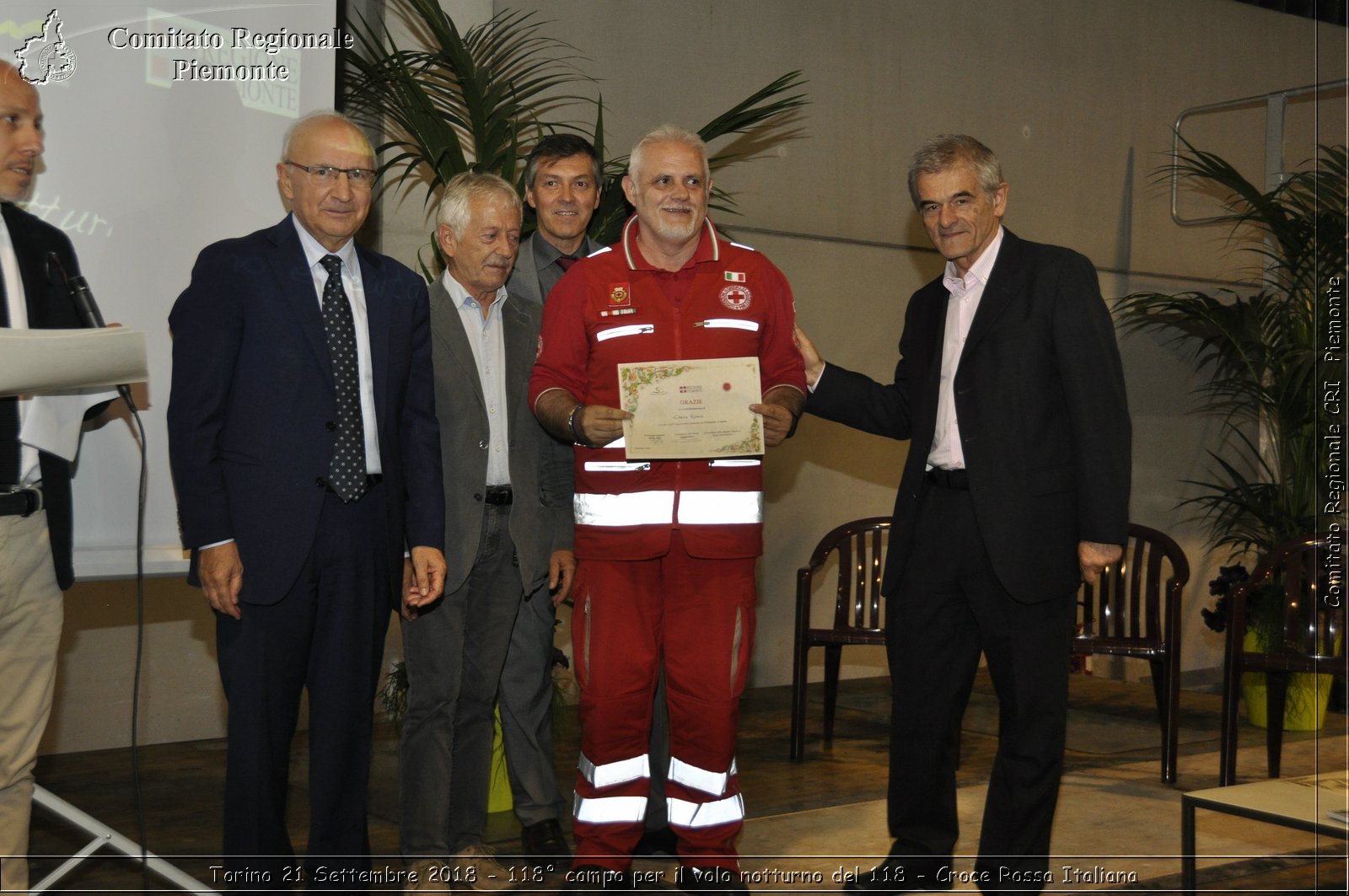 Torino 21 Settembre 2018 - 118 campo per il volo notturno del 118 - Croce Rossa Italiana- Comitato Regionale del Piemonte