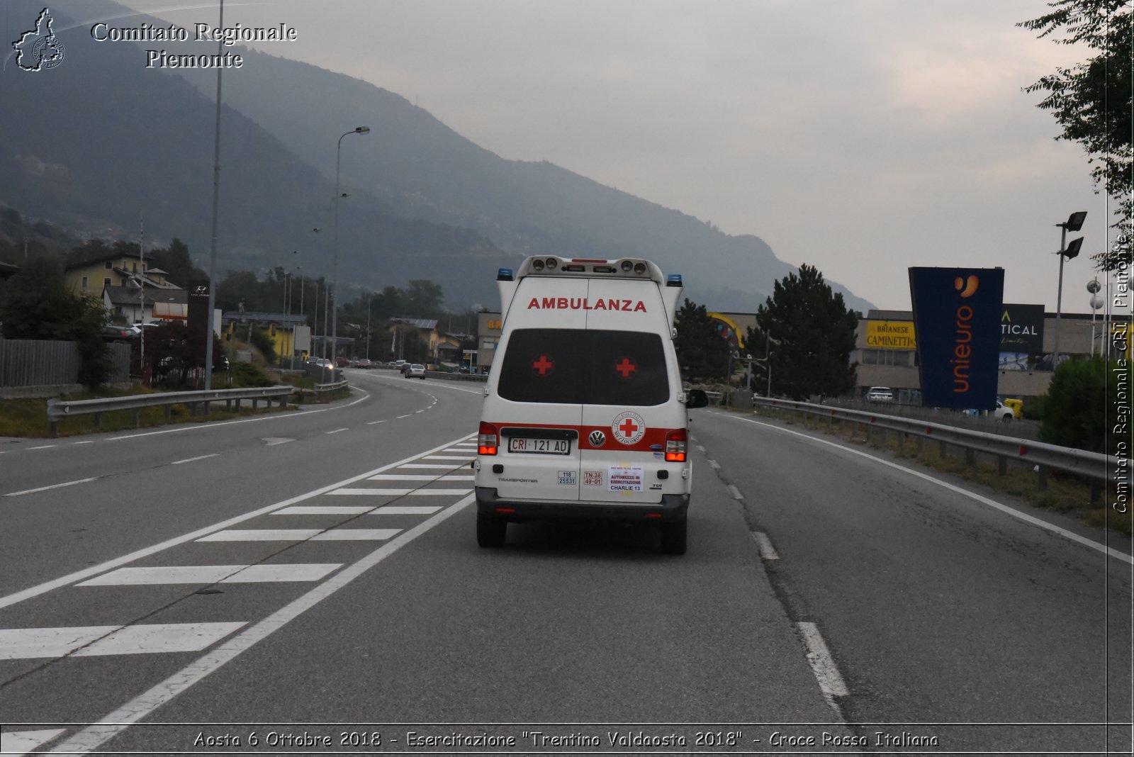 Aosta 6 Ottobre 2018 - Esercitazione "Trentino Valdaosta 2018" - Croce Rossa Italiana- Comitato Regionale del Piemonte