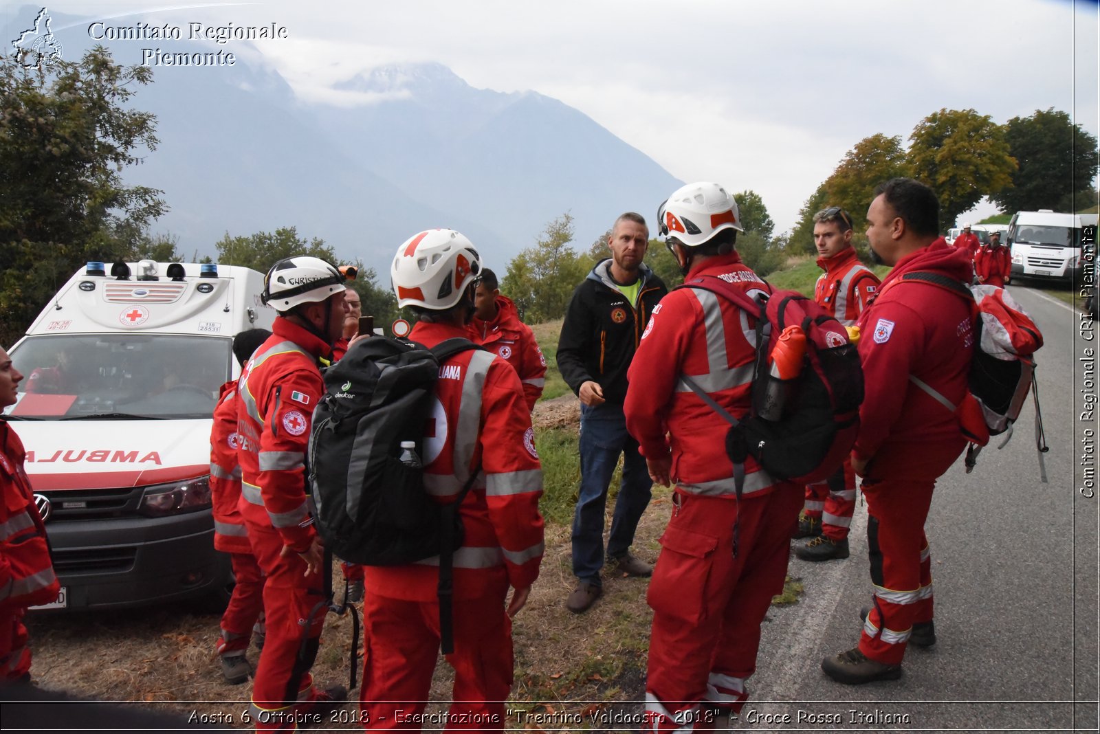 Aosta 6 Ottobre 2018 - Esercitazione "Trentino Valdaosta 2018" - Croce Rossa Italiana- Comitato Regionale del Piemonte