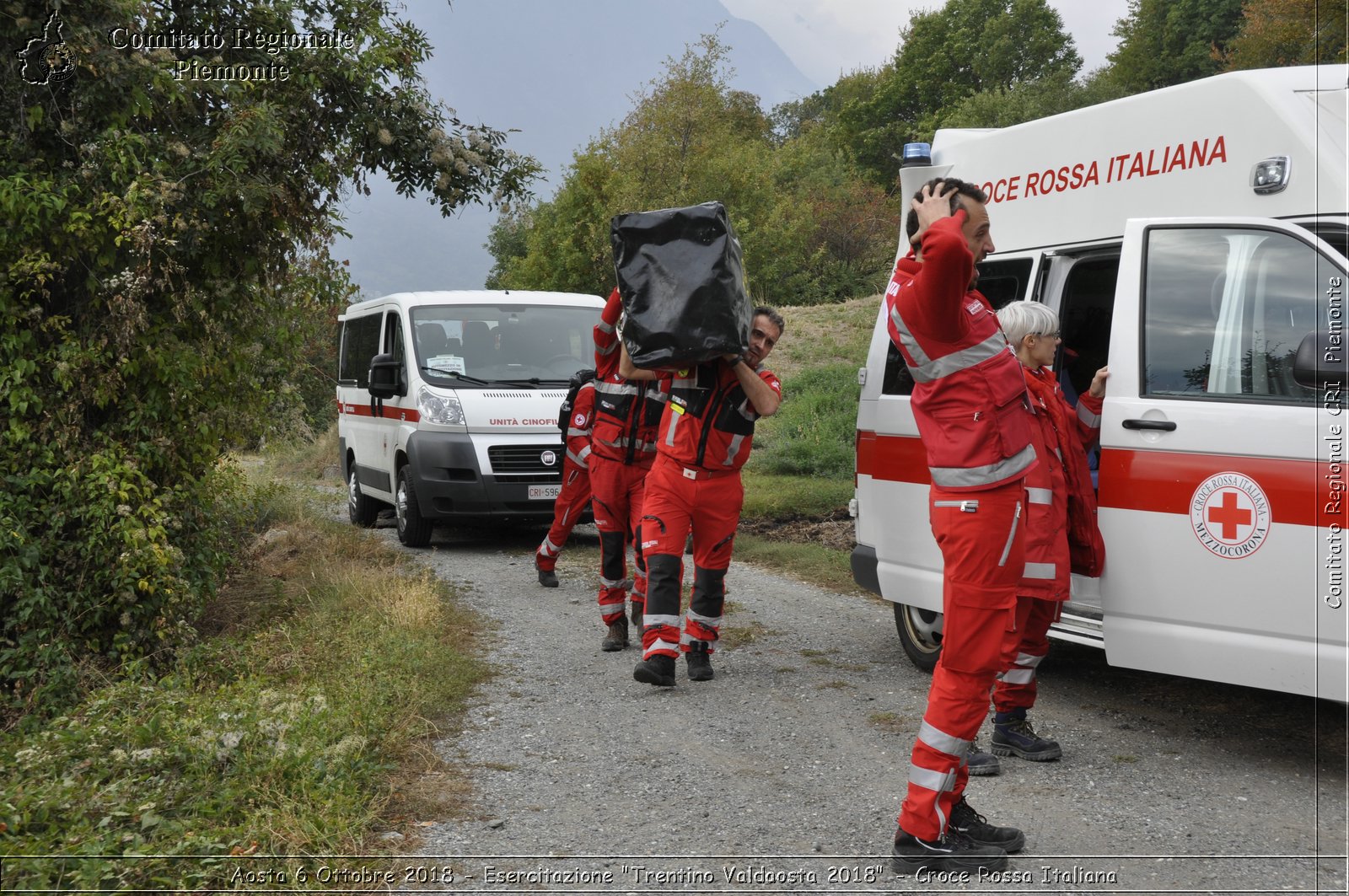 Aosta 6 Ottobre 2018 - Esercitazione "Trentino Valdaosta 2018" - Croce Rossa Italiana- Comitato Regionale del Piemonte