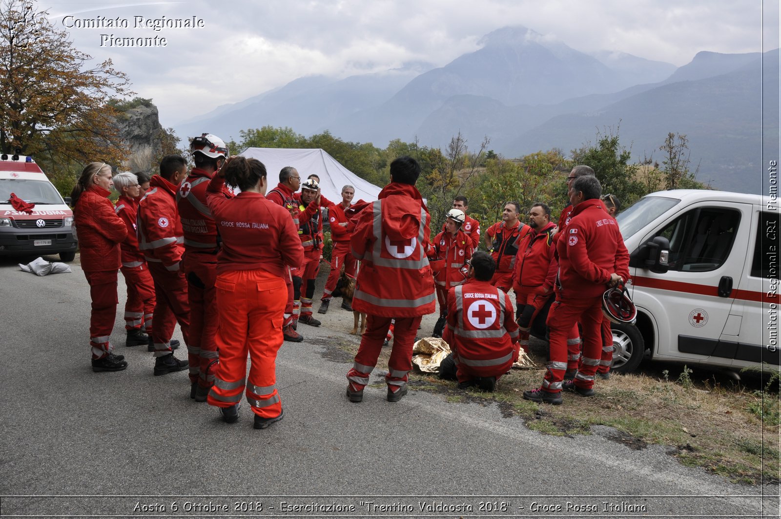 Aosta 6 Ottobre 2018 - Esercitazione "Trentino Valdaosta 2018" - Croce Rossa Italiana- Comitato Regionale del Piemonte