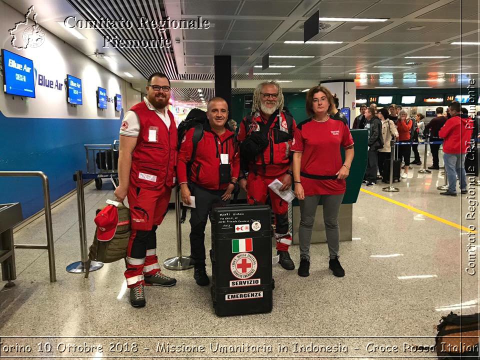 Torino 10 Ottobre 2018 - Missione Umanitaria in Indonesia - Croce Rossa Italiana- Comitato Regionale del Piemonte