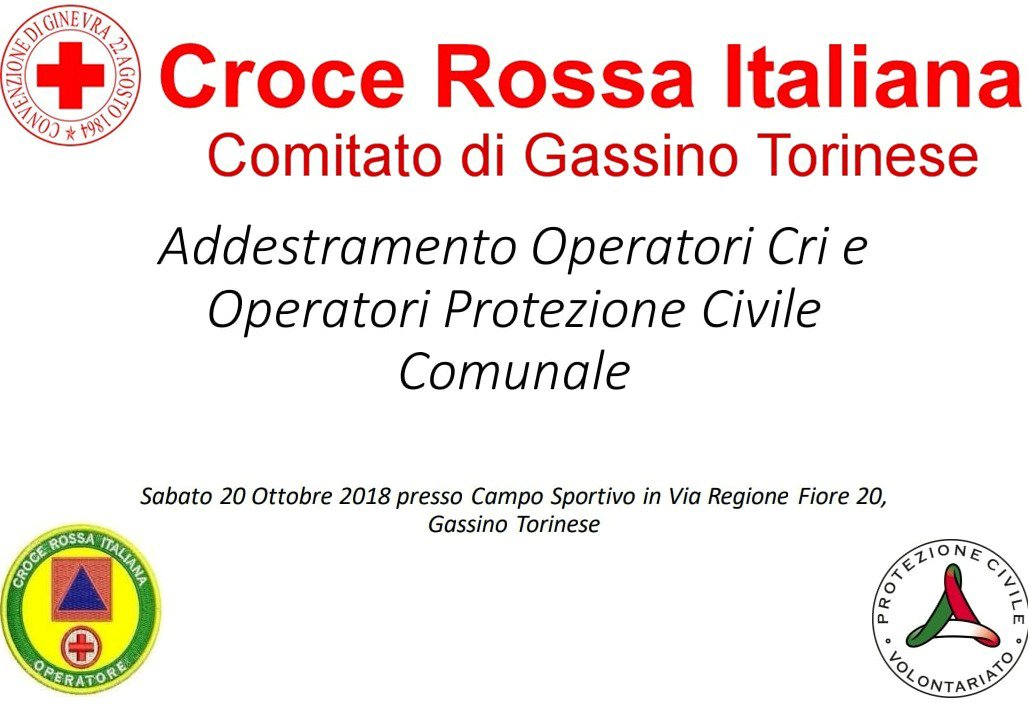 Susa 13-14 Ottobre 2018 - Campo Scuola Bussoleno - Croce Rossa Italiana- Comitato Regionale del Piemonte