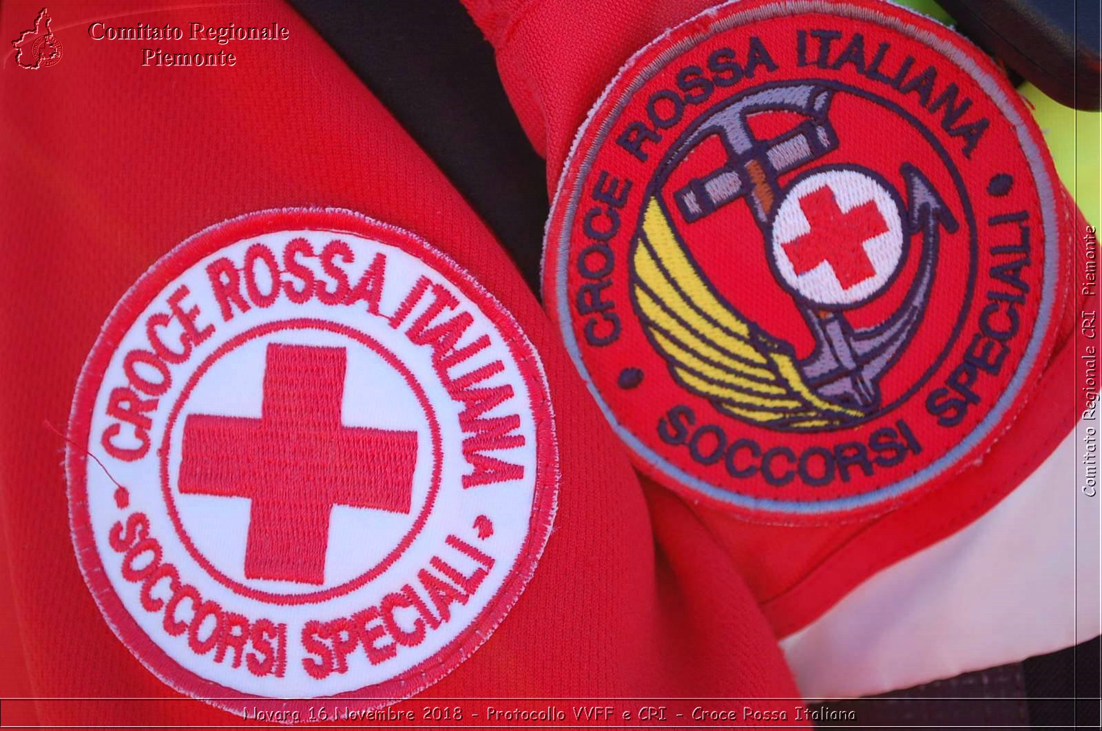 Novara 16 Novembre 2018 - Protocollo VVFF e CRI - Croce Rossa Italiana- Comitato Regionale del Piemonte