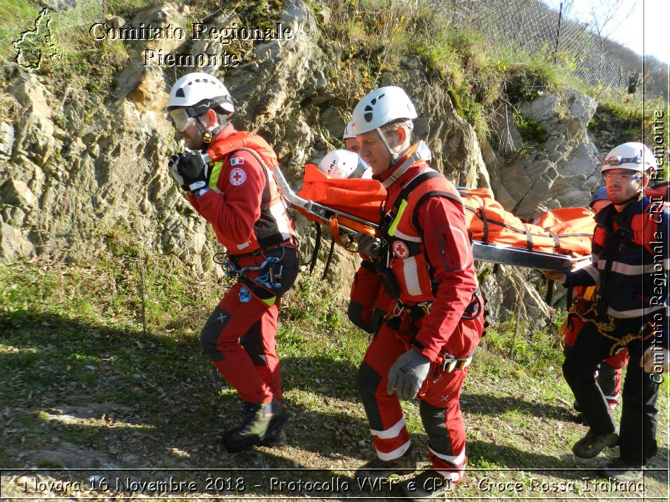 Novara 16 Novembre 2018 - Protocollo VVFF e CRI - Croce Rossa Italiana- Comitato Regionale del Piemonte