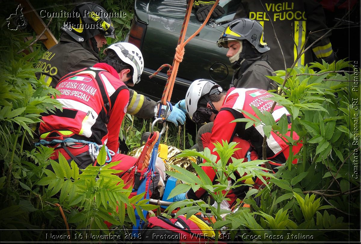 Novara 16 Novembre 2018 - Protocollo VVFF e CRI - Croce Rossa Italiana- Comitato Regionale del Piemonte